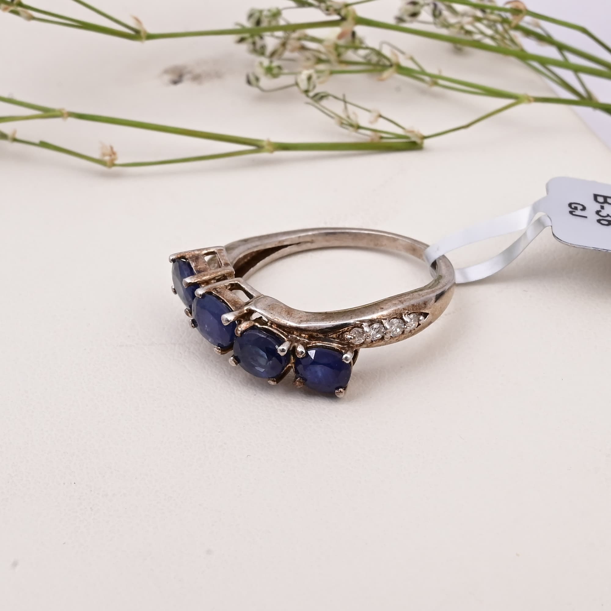 Royal Sapphire Grace Band alternate view