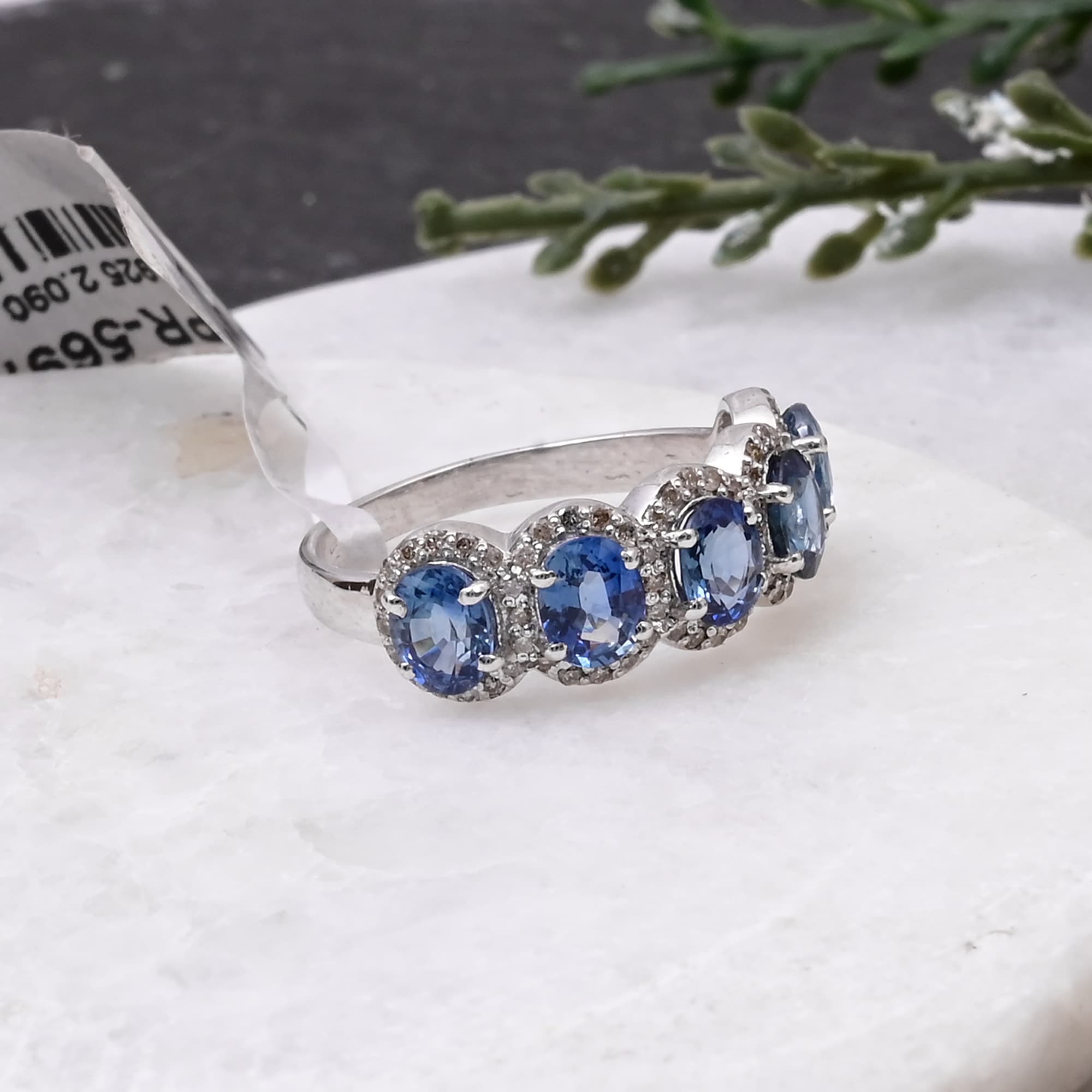 Celestial Sapphire Halo Band