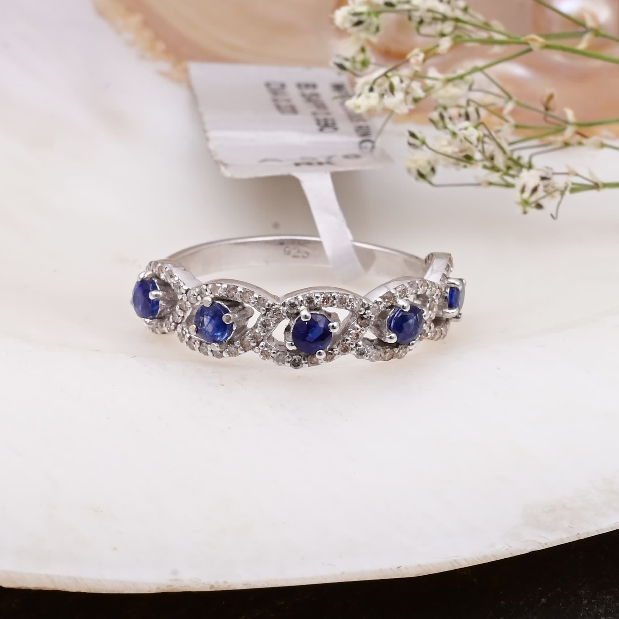 Infinity Sapphire Diamond Ring