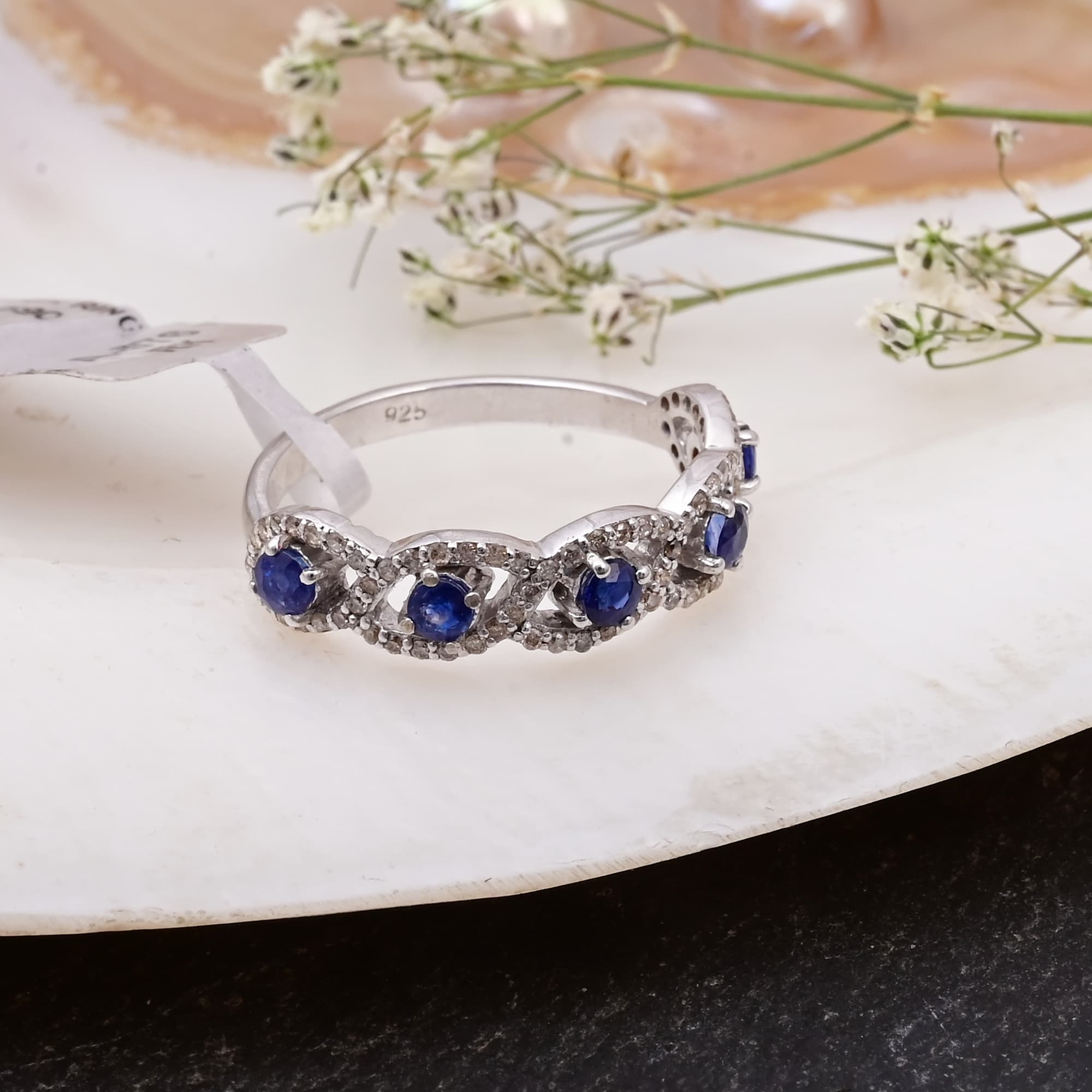 Infinity Sapphire Diamond Ring alternate view