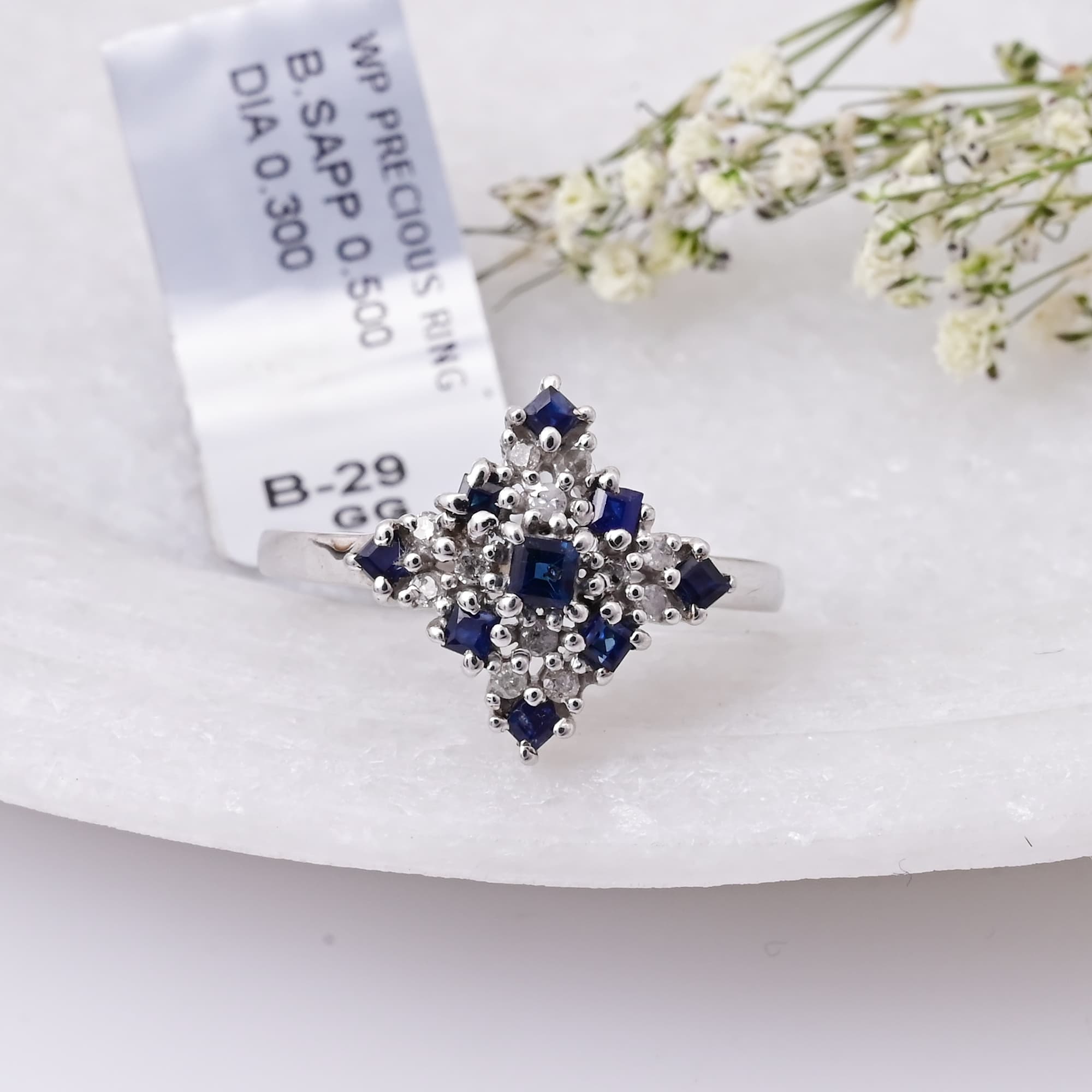 Royal Snowflake Sapphire Ring alternate view