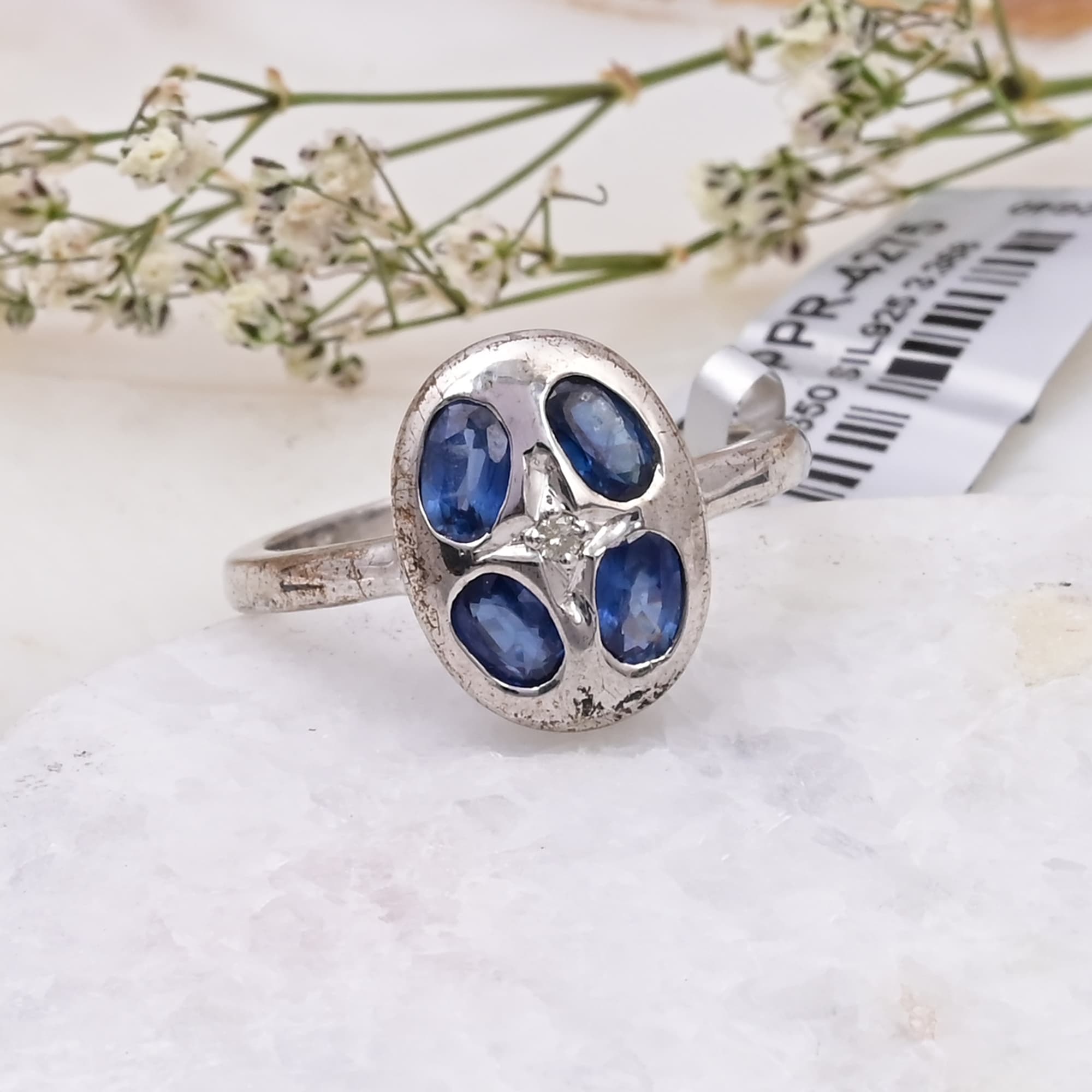 Celestial Sapphire Bloom Ring