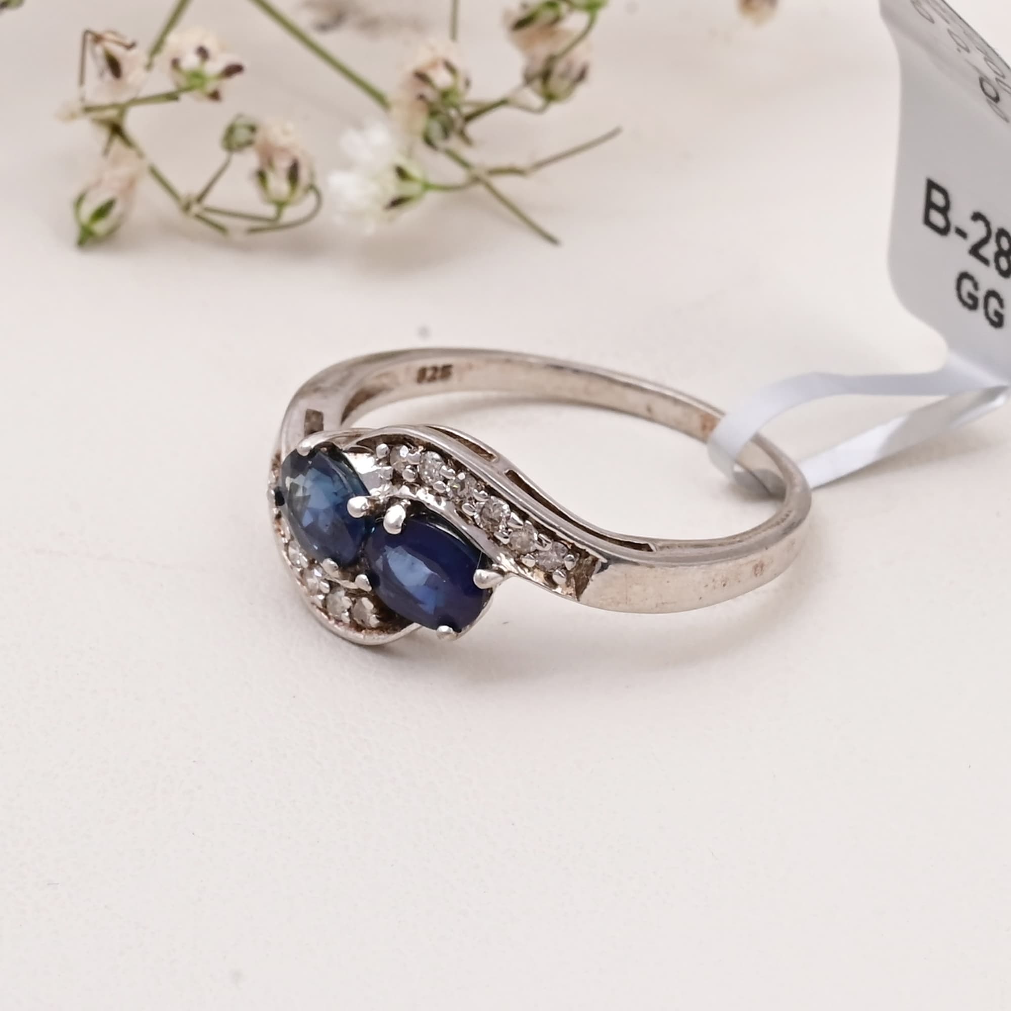 Twin Sapphire Embrace Ring