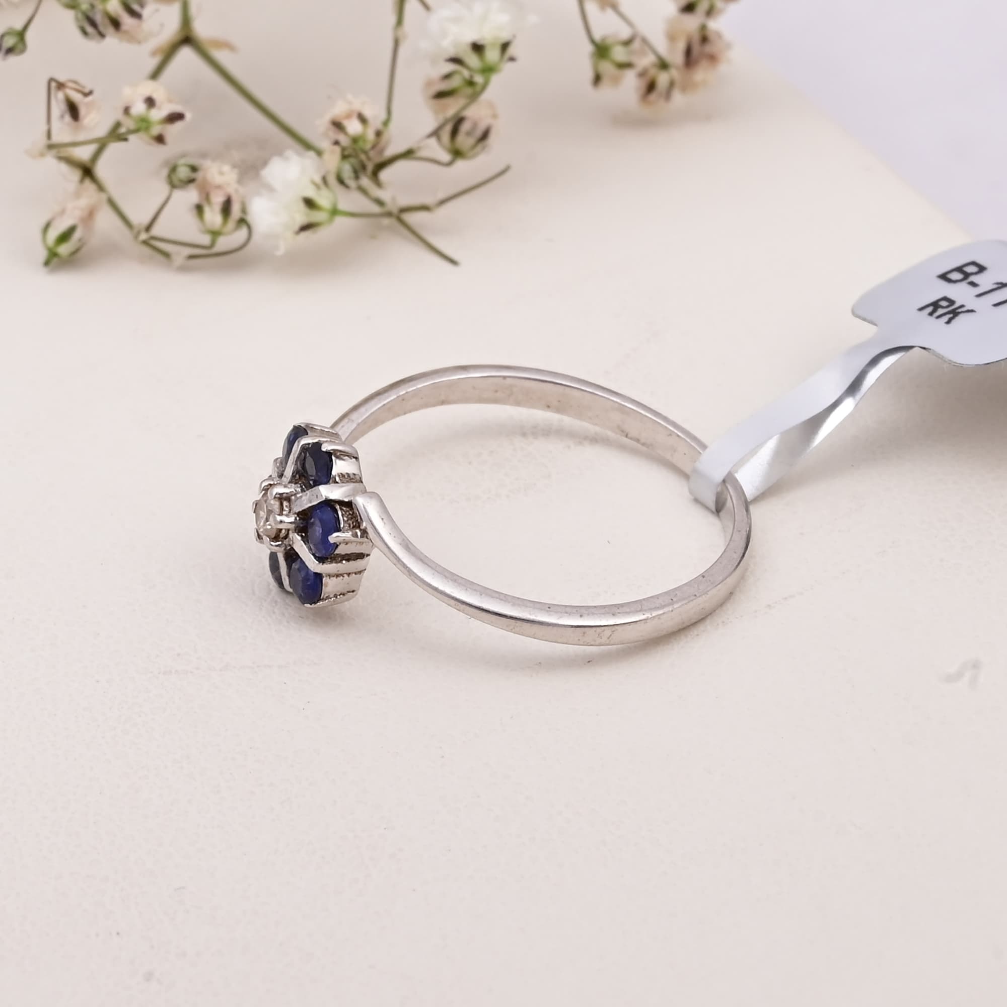 Petite Sapphire Blossom Ring