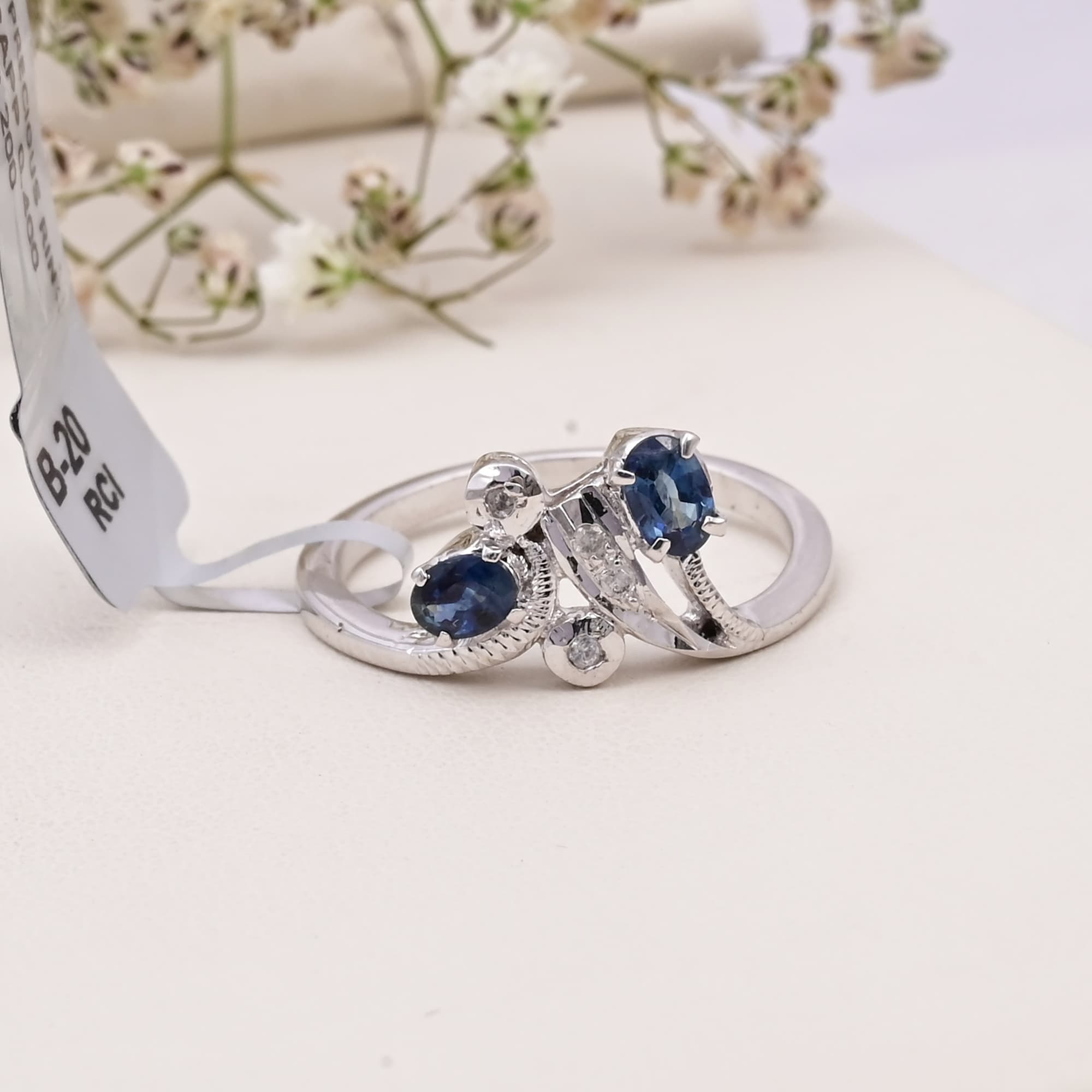 Celestial Sapphire Twist Ring
