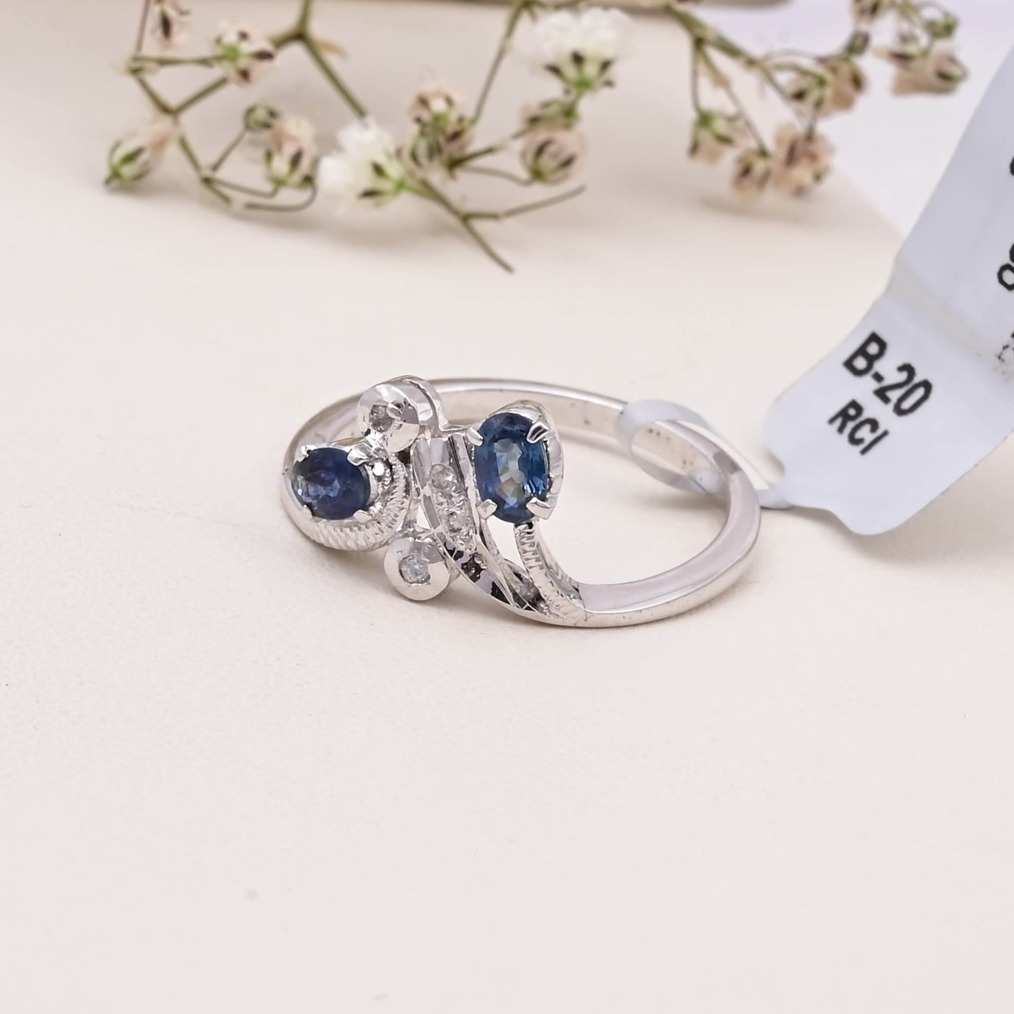 Celestial Sapphire Twist Ring