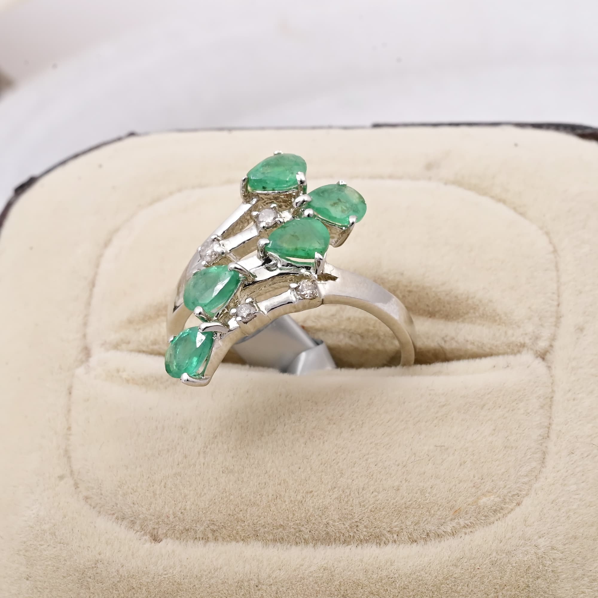 Emerald Vine Wrap Ring alternate view