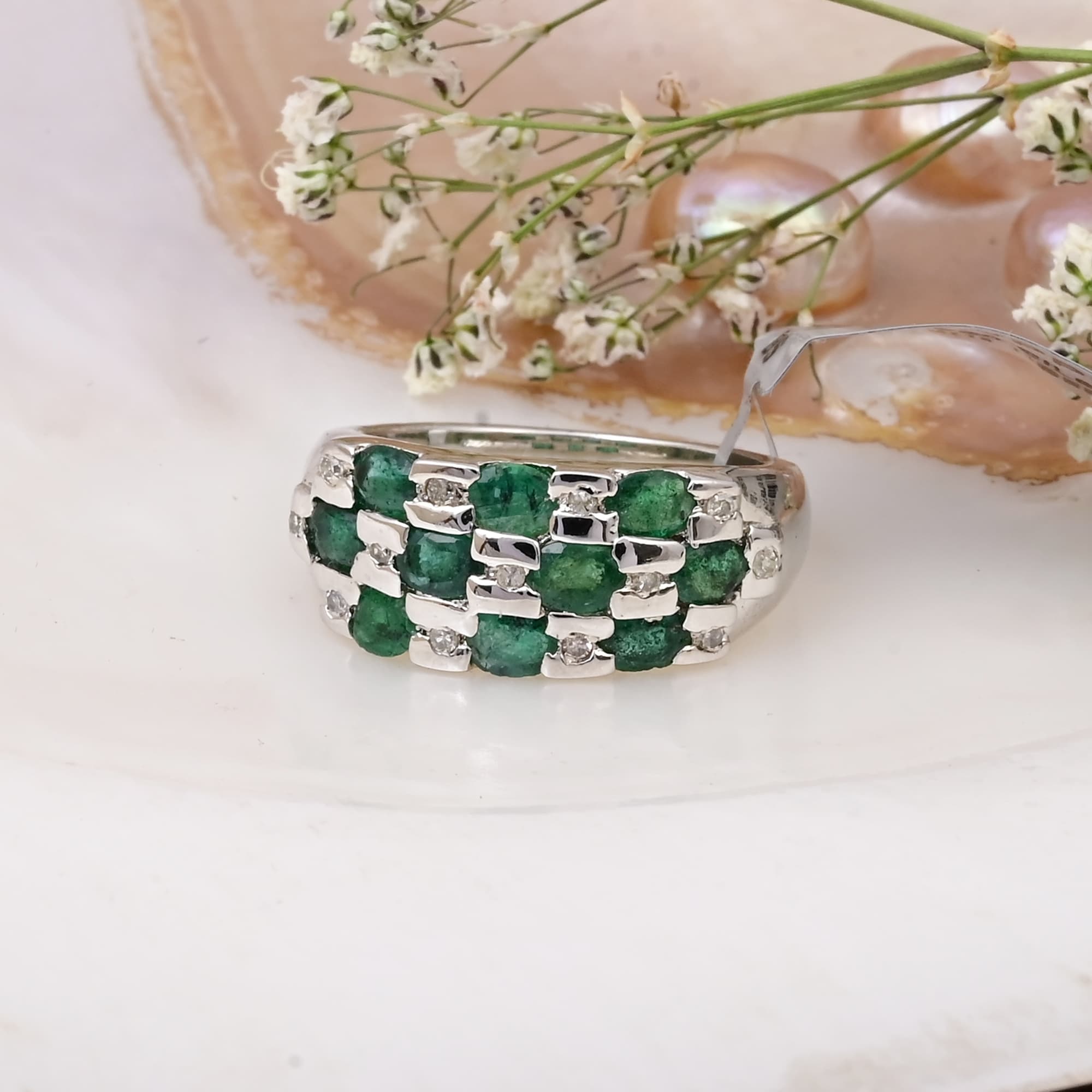Emerald Heritage Mosaic Ring