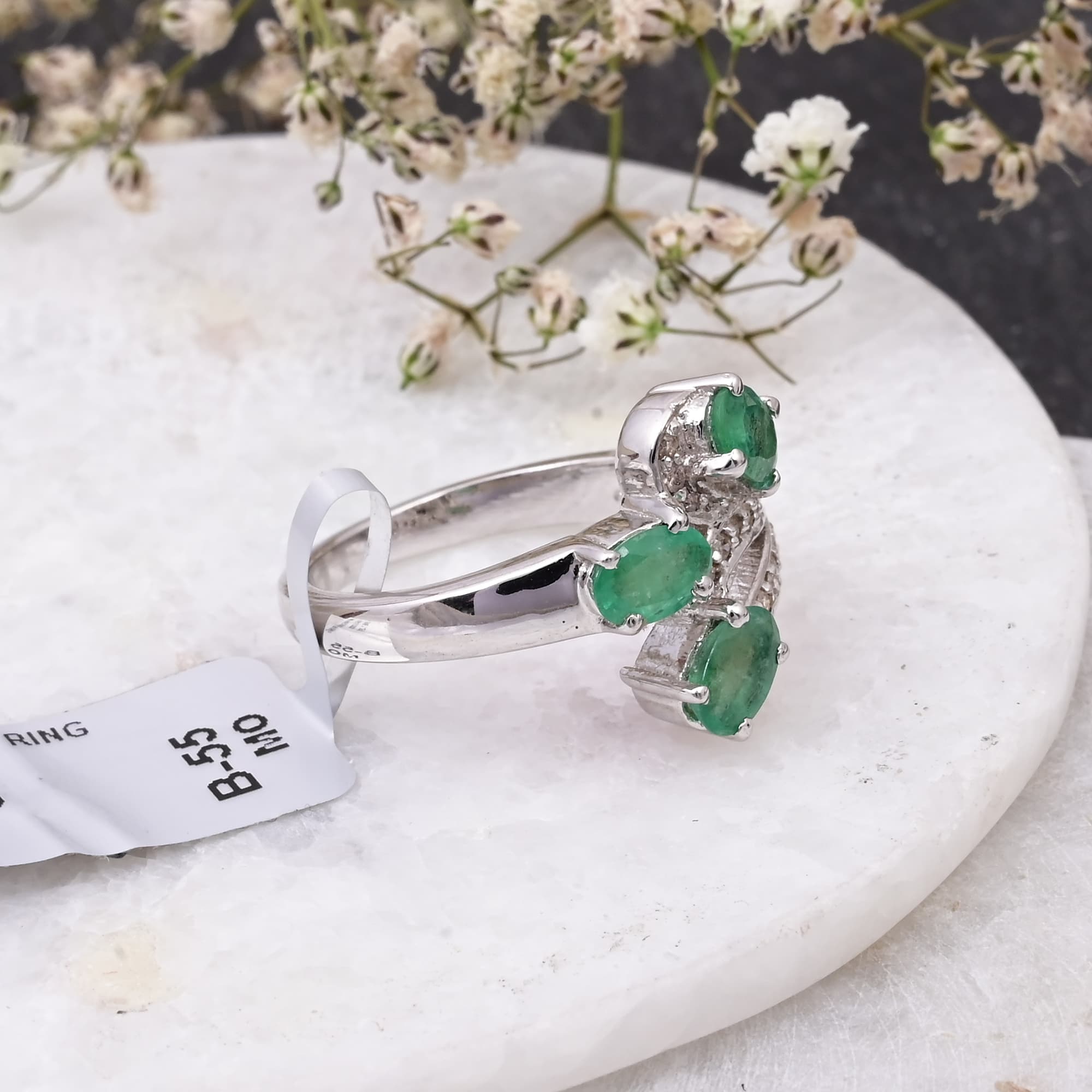 Emerald Cascade Ring alternate view