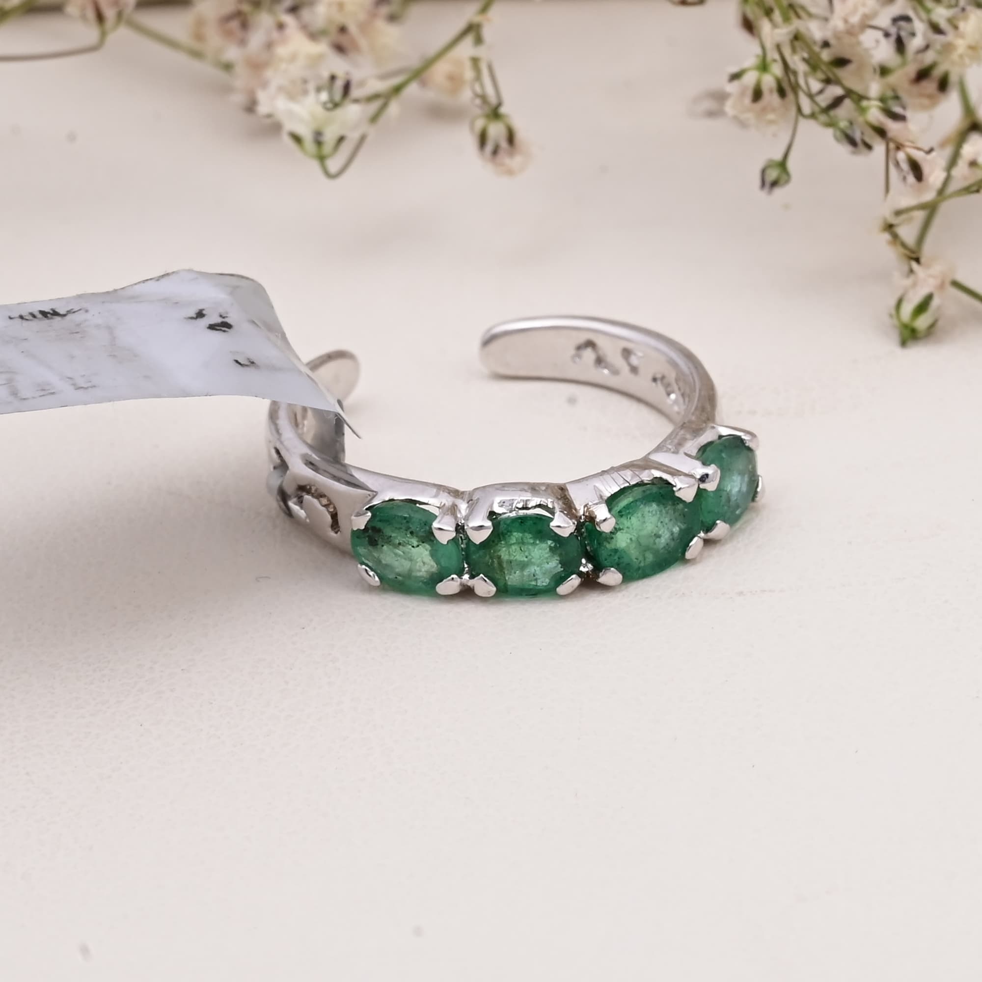 Emerald Horizon Band Ring