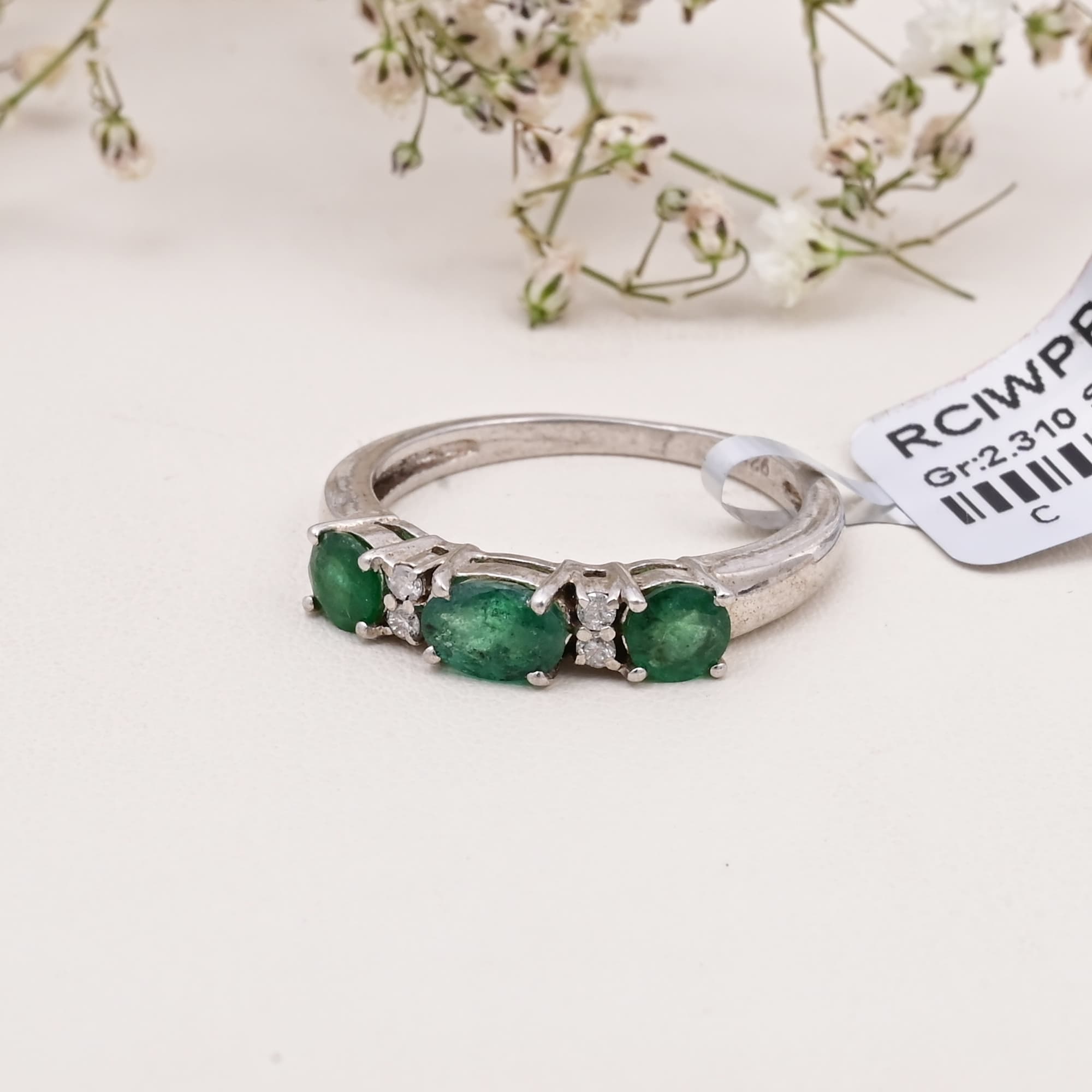 Emerald Trio Grace Ring