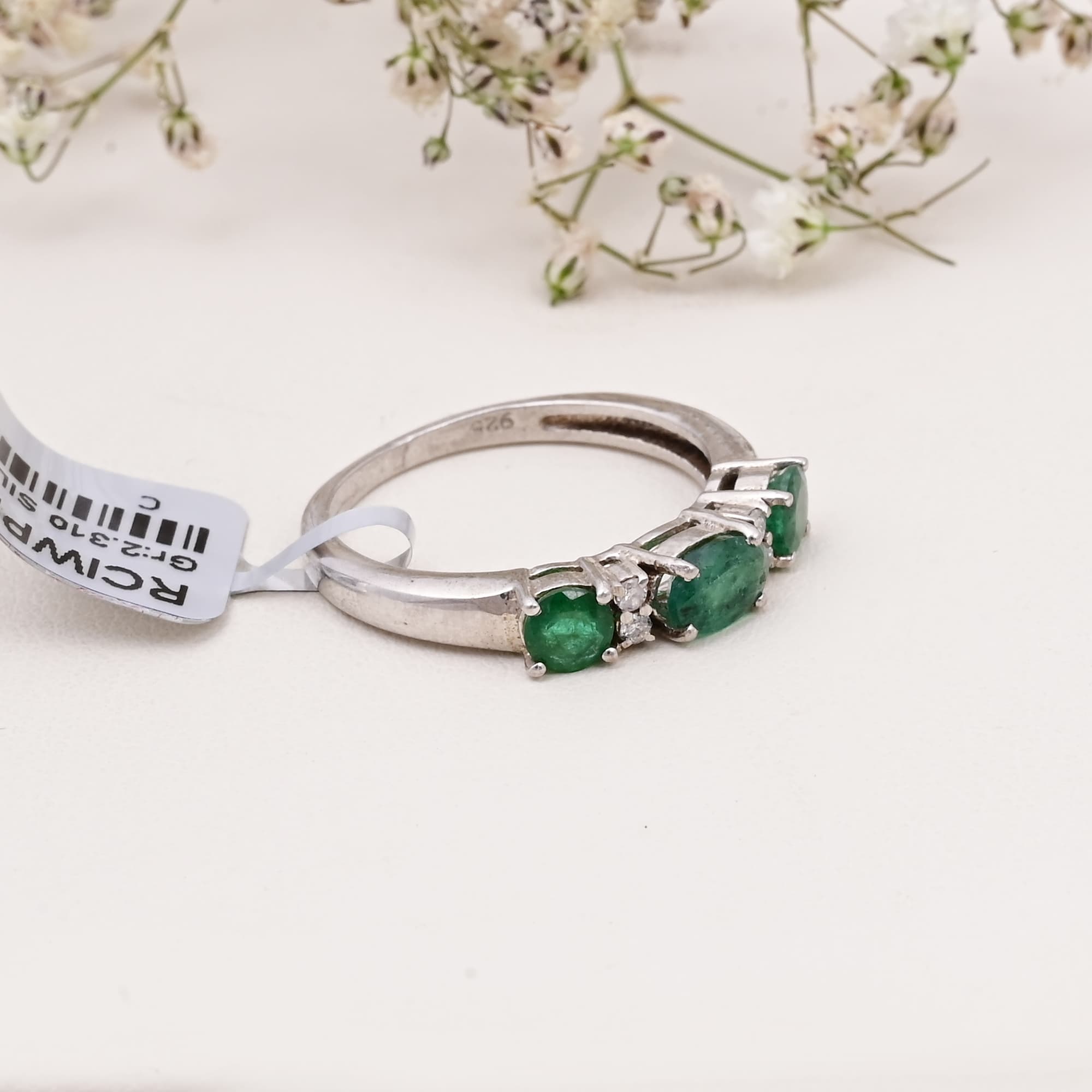 Emerald Trio Grace Ring alternate view
