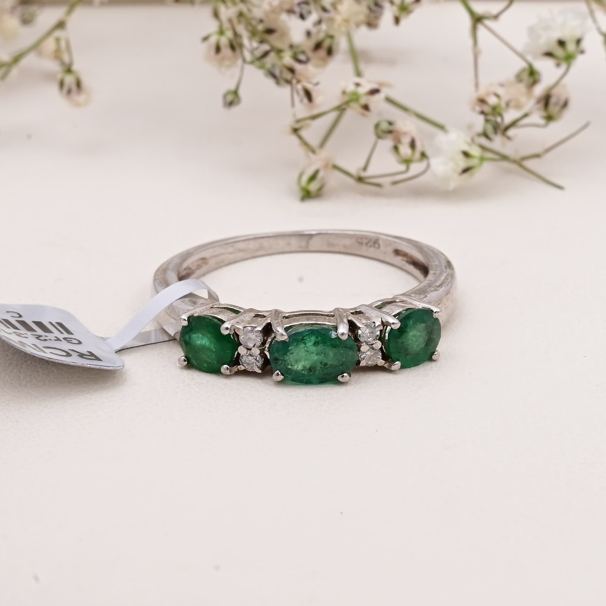 Emerald Trio Grace Ring