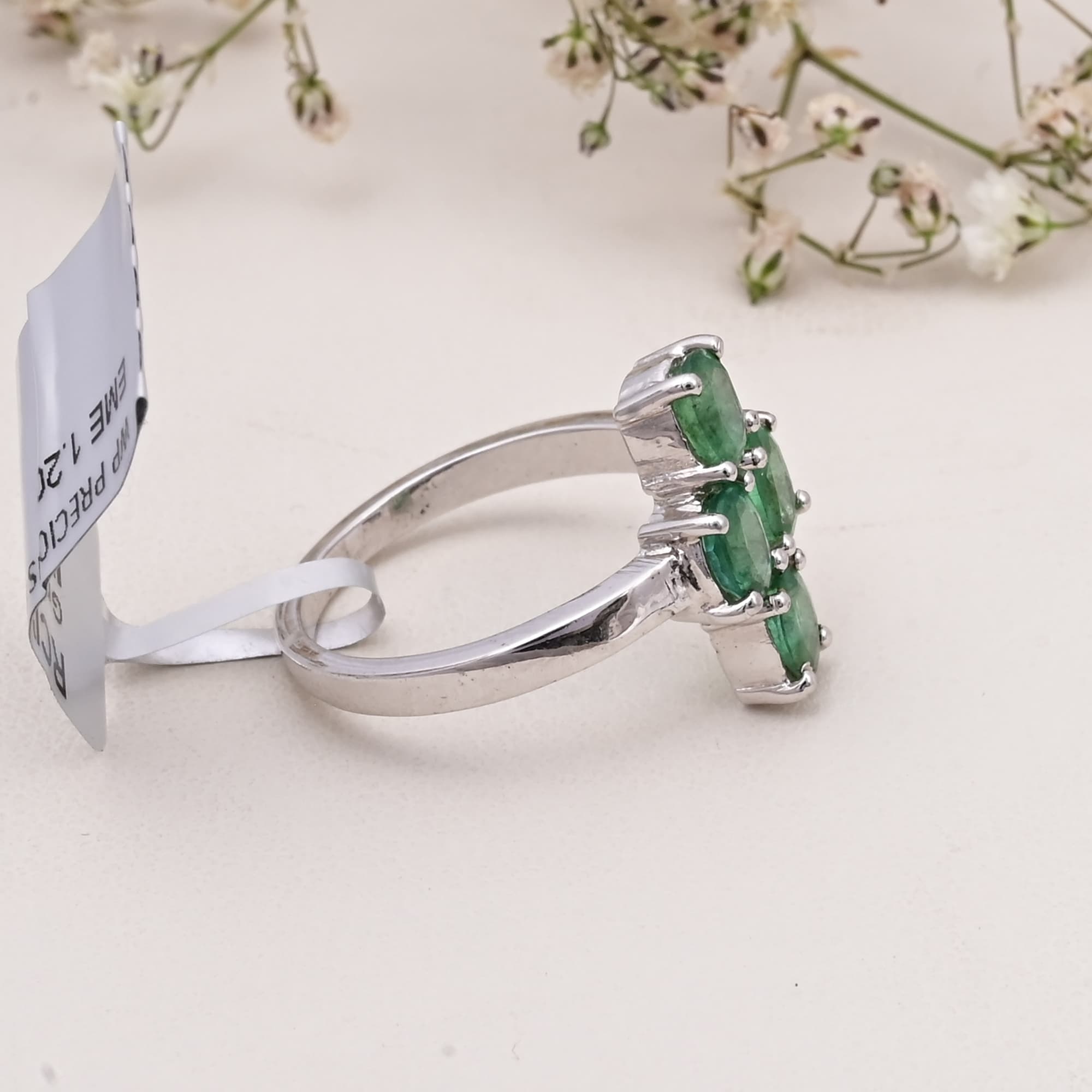 Emerald Cross Elegance Ring alternate view