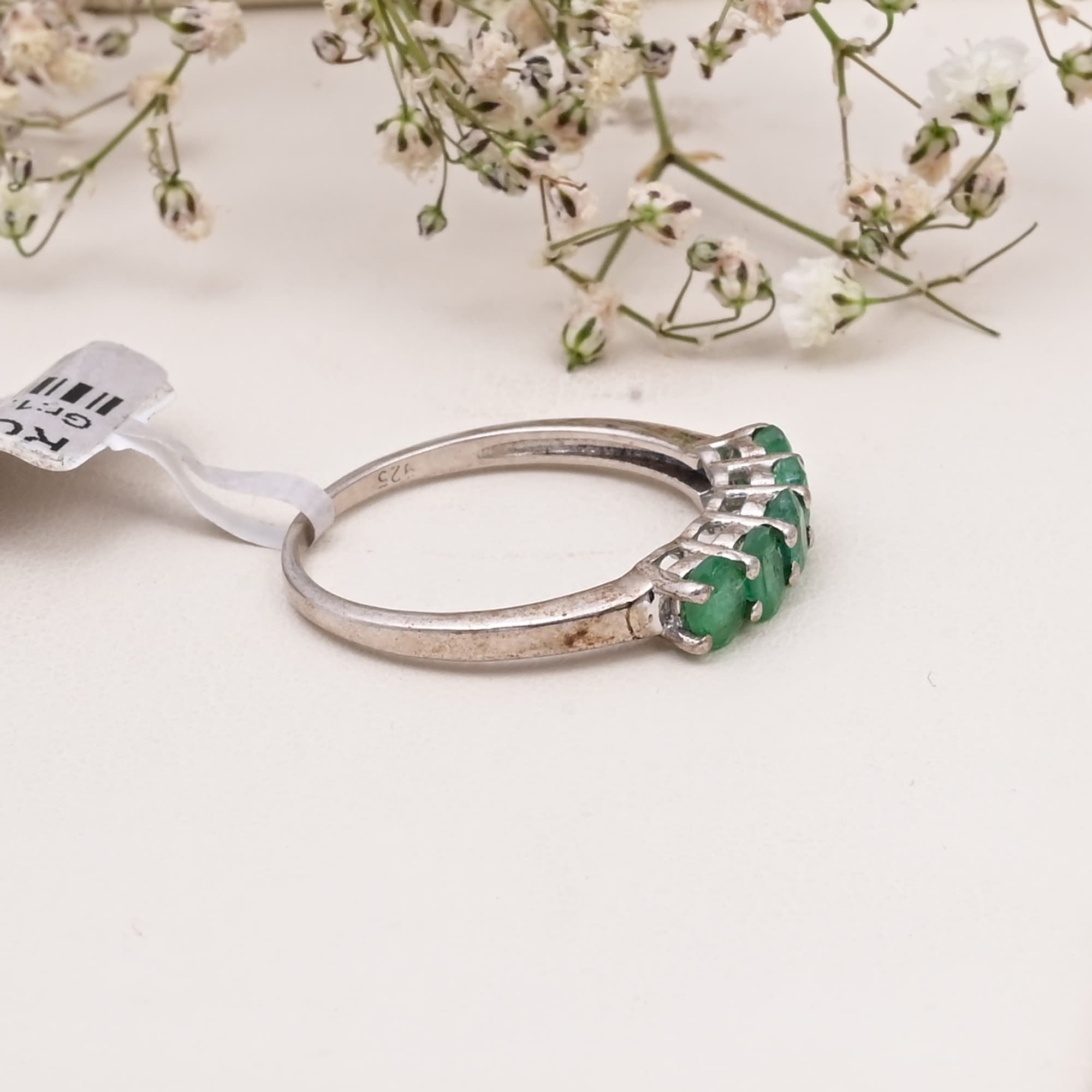 Emerald Harmony Band Ring alternate view