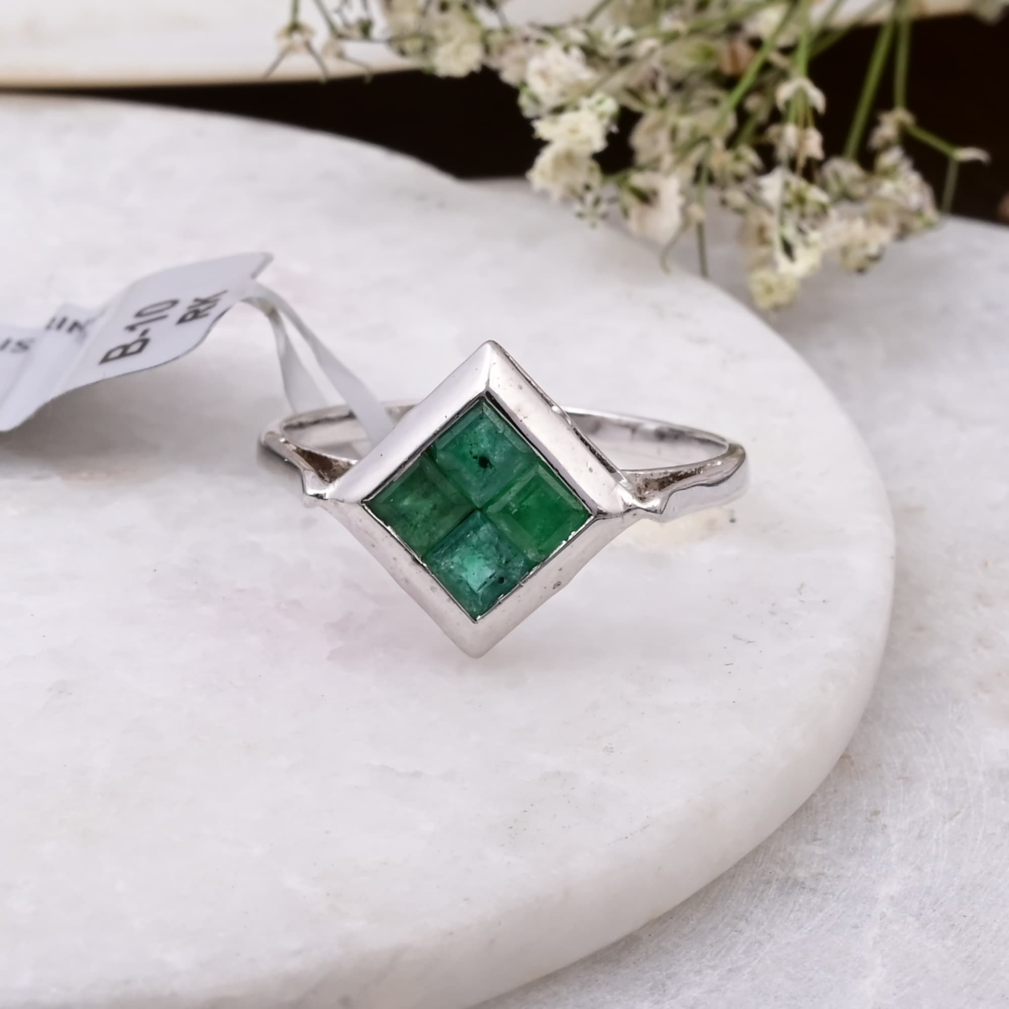 Emerald Mosaic Signet Ring