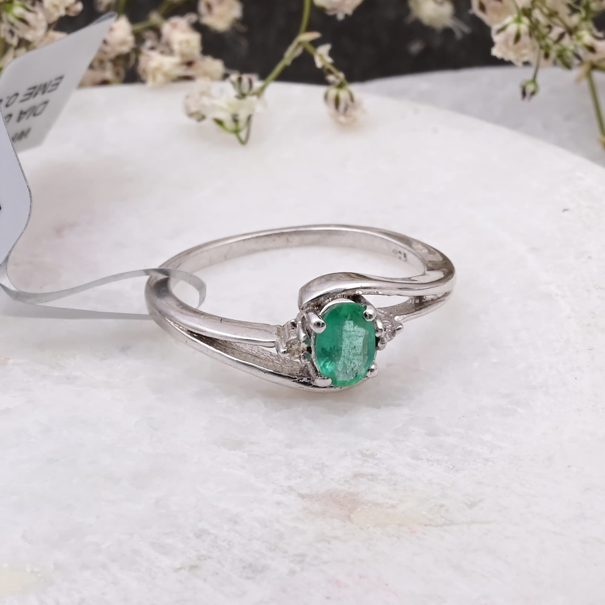 Emerald Whisper Twist Ring alternate view