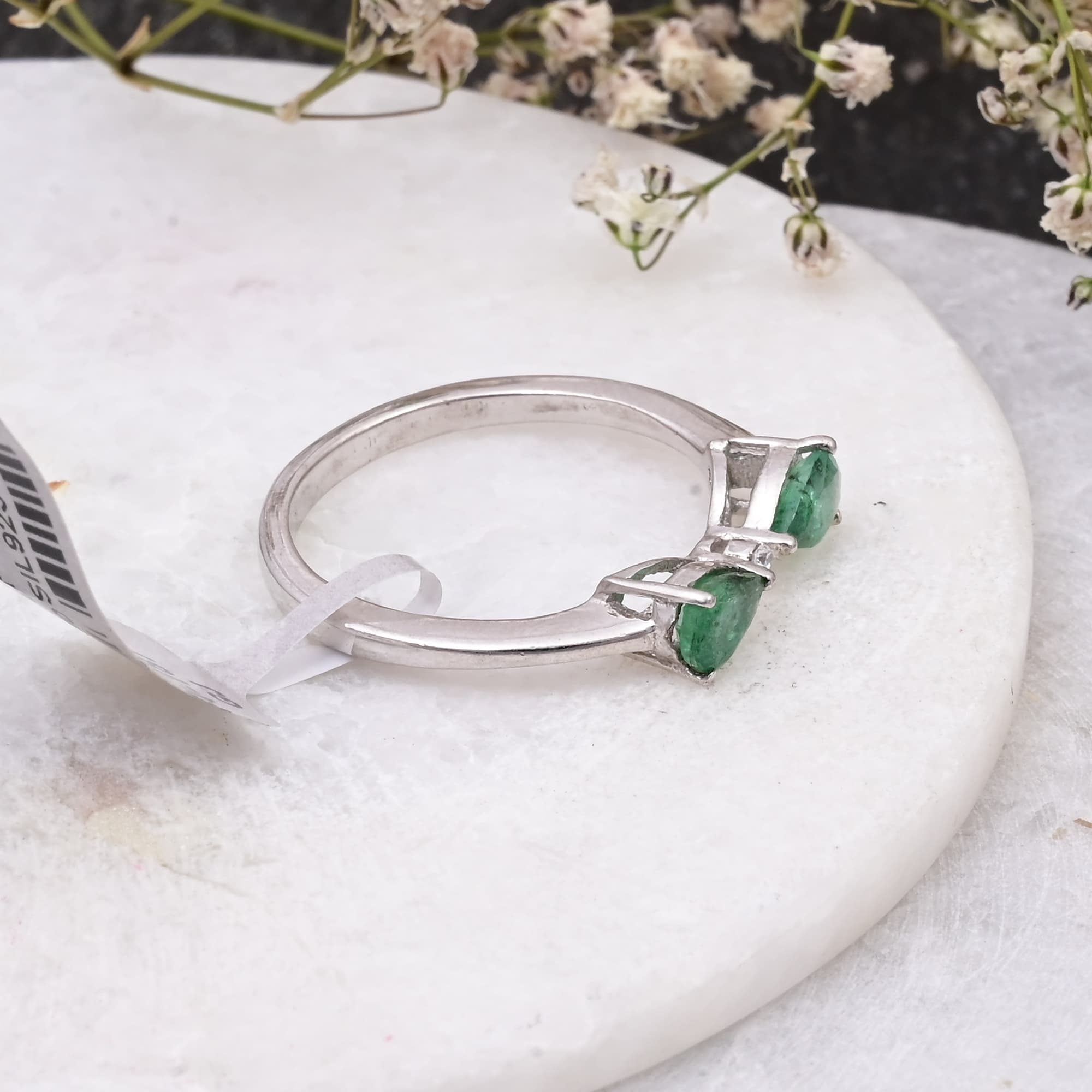 Emerald Dew Drop Ring alternate view