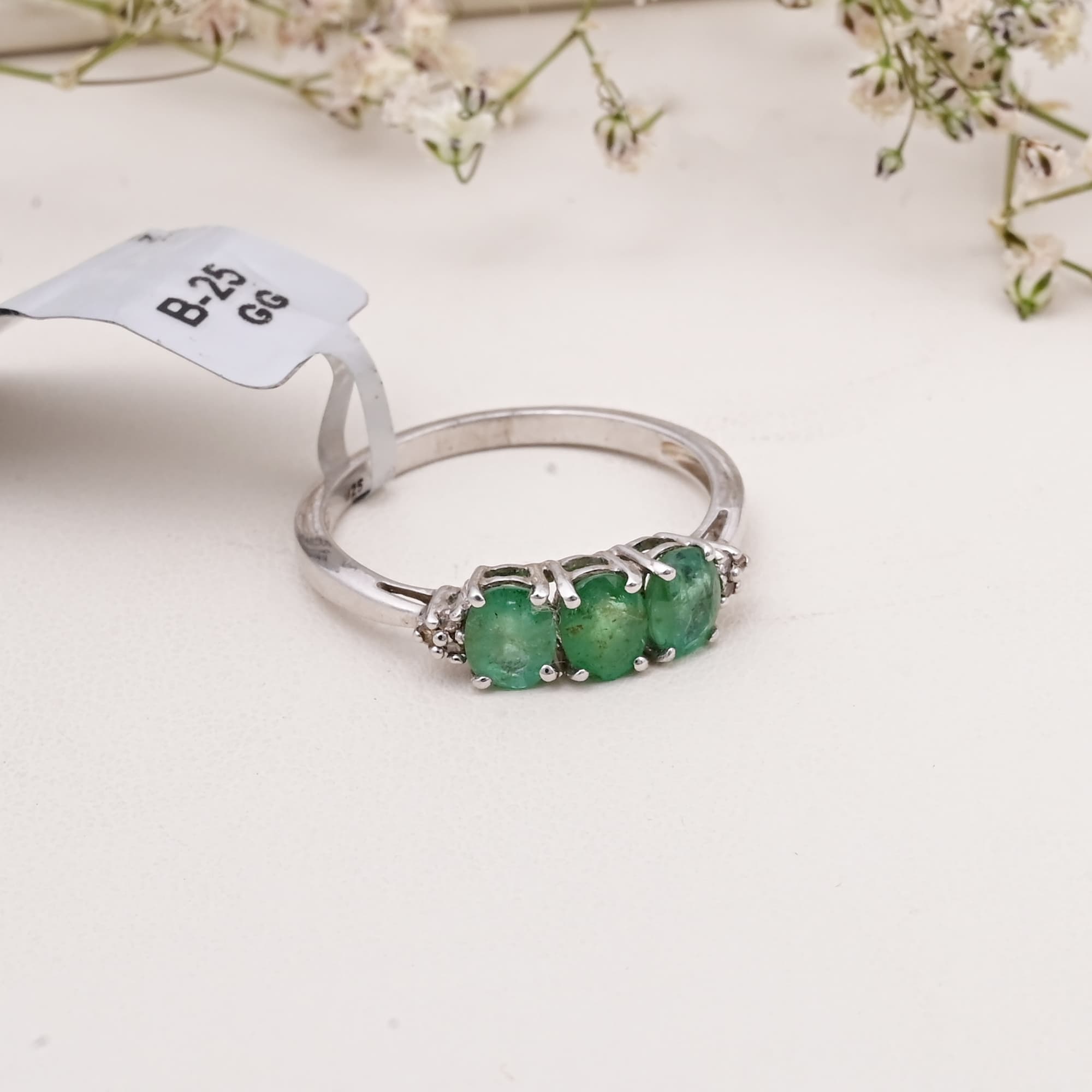 Emerald Trinity Ring