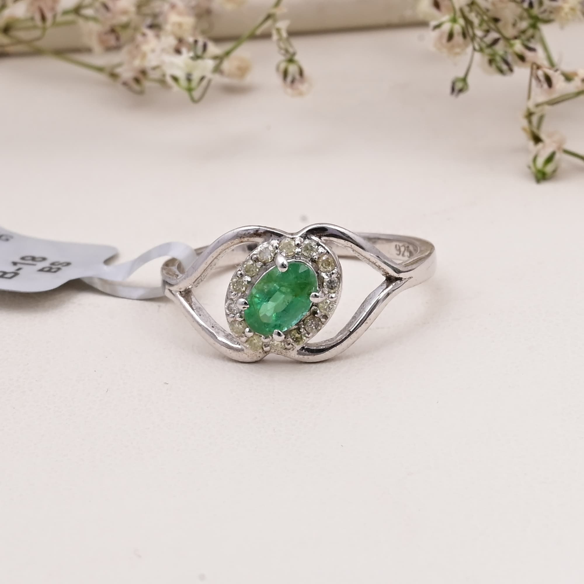 Emerald Whisper Eye Ring