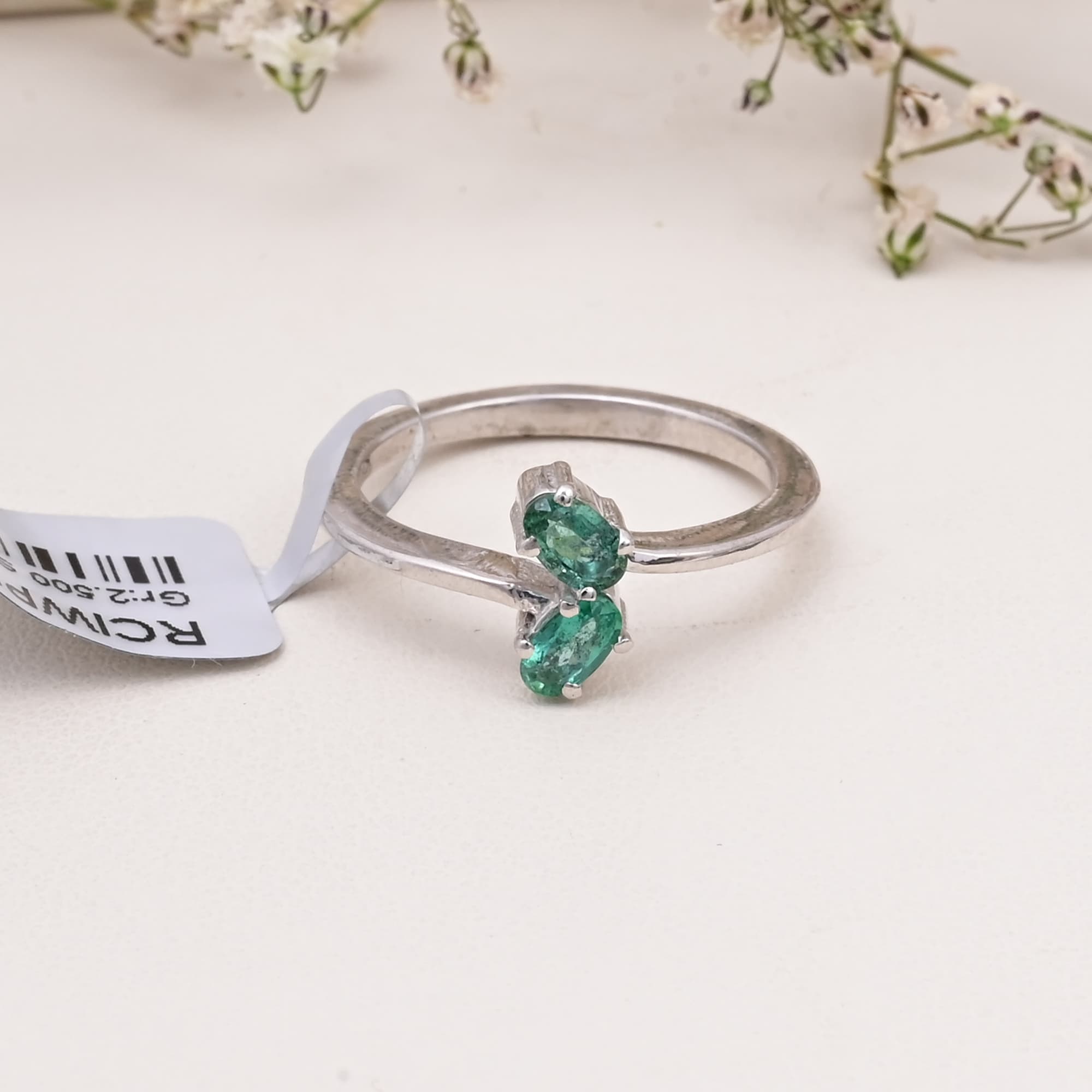 Emerald Duo Twist Ring