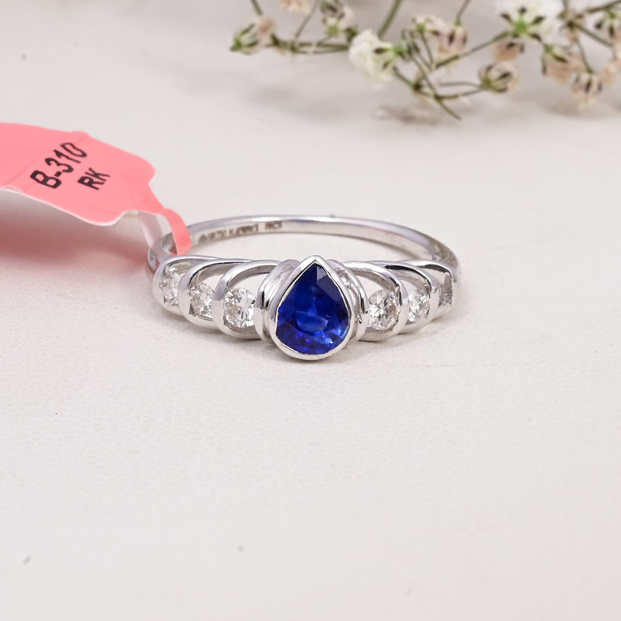 Royal Teardrop Sapphire Ring