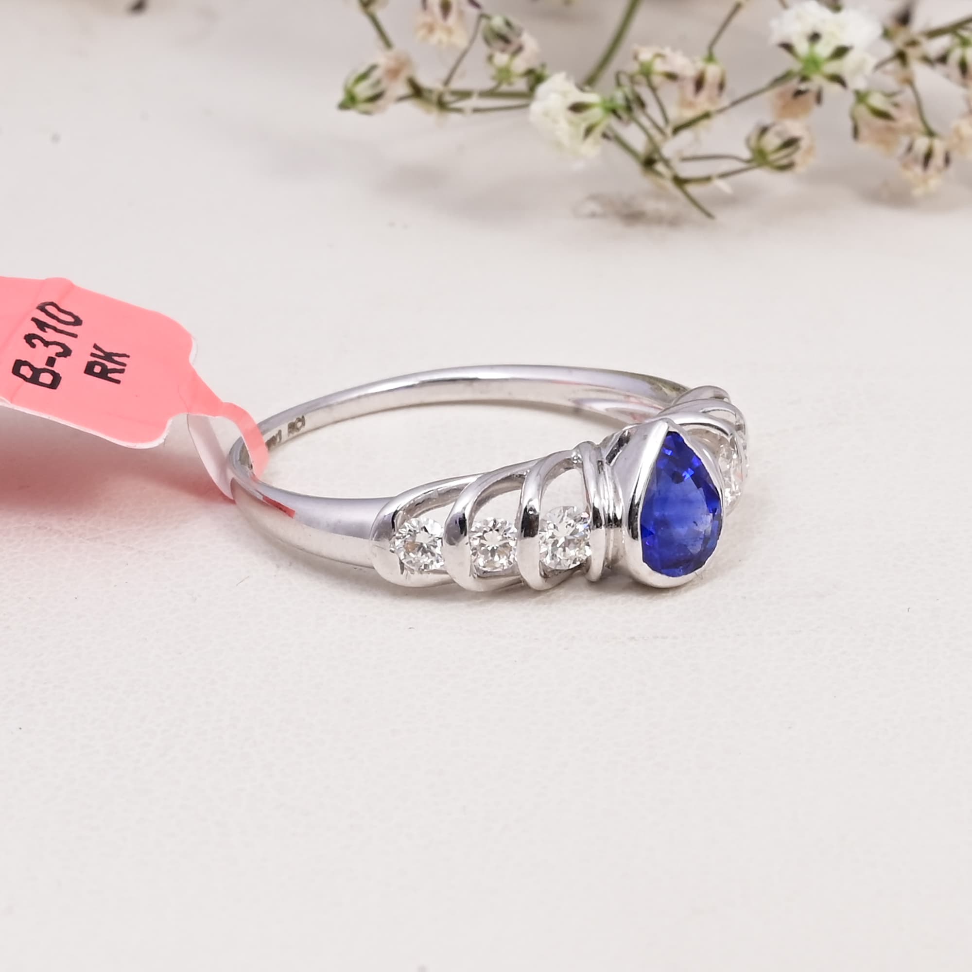 Royal Teardrop Sapphire Ring alternate view