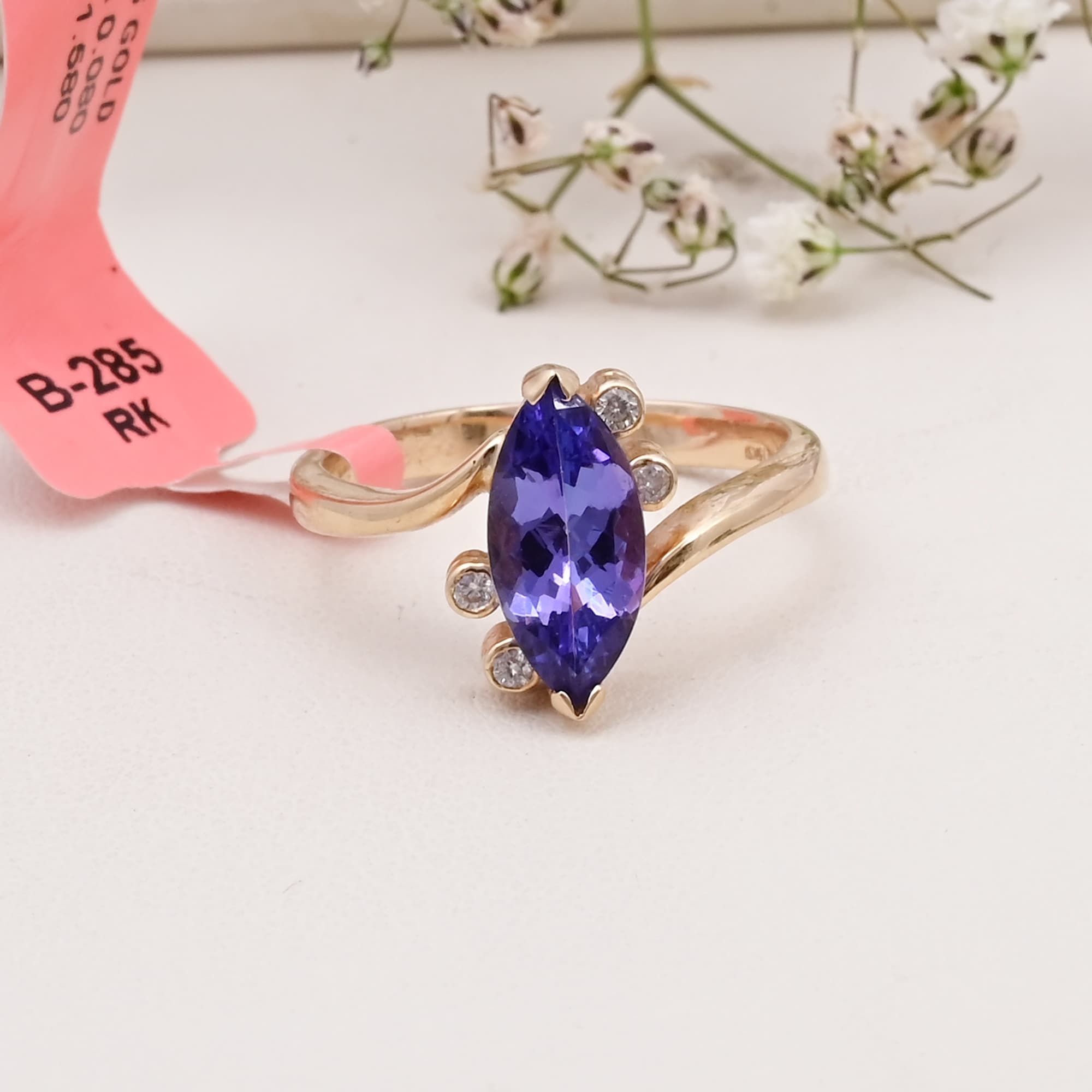 Twilight Marquise Tanzanite Ring