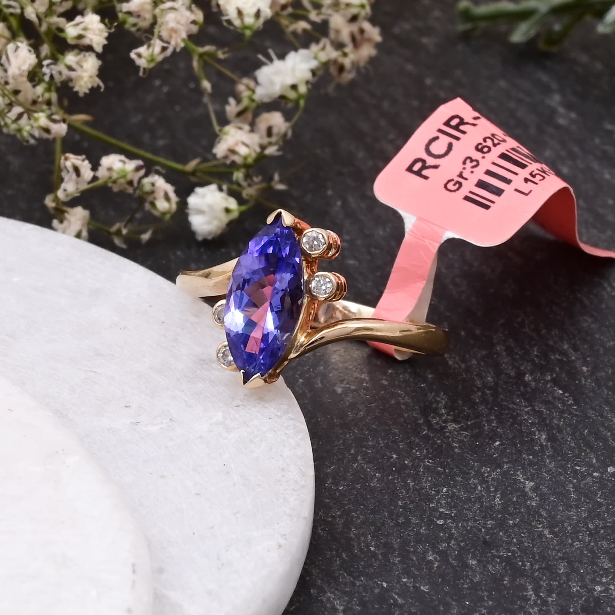 Twilight Marquise Tanzanite Ring