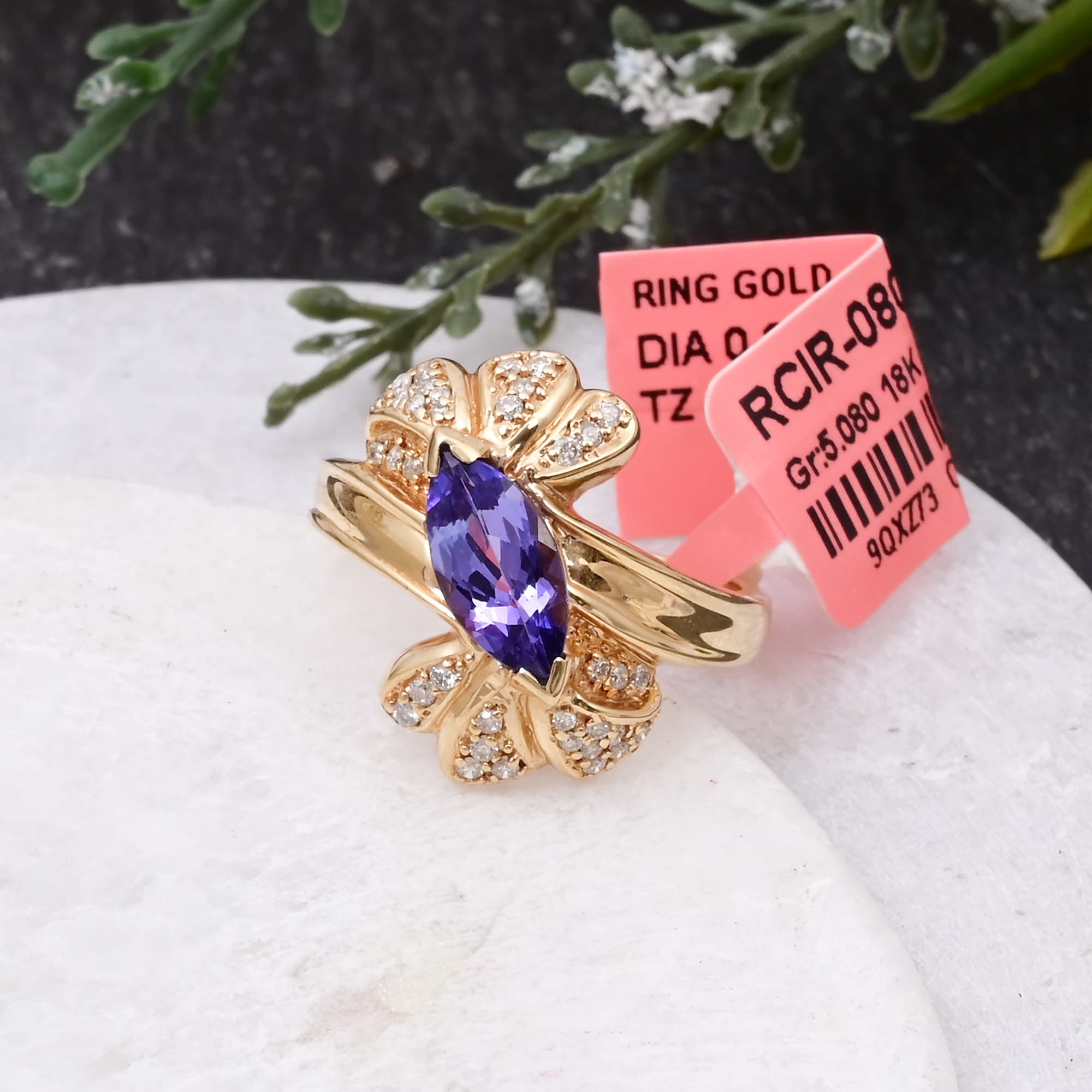 Regal Bloom Tanzanite Ring