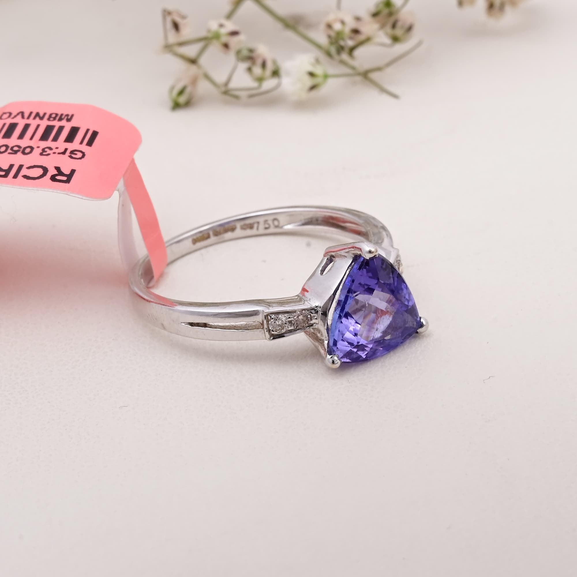 Trinity Tanzanite Solitaire Ring alternate view
