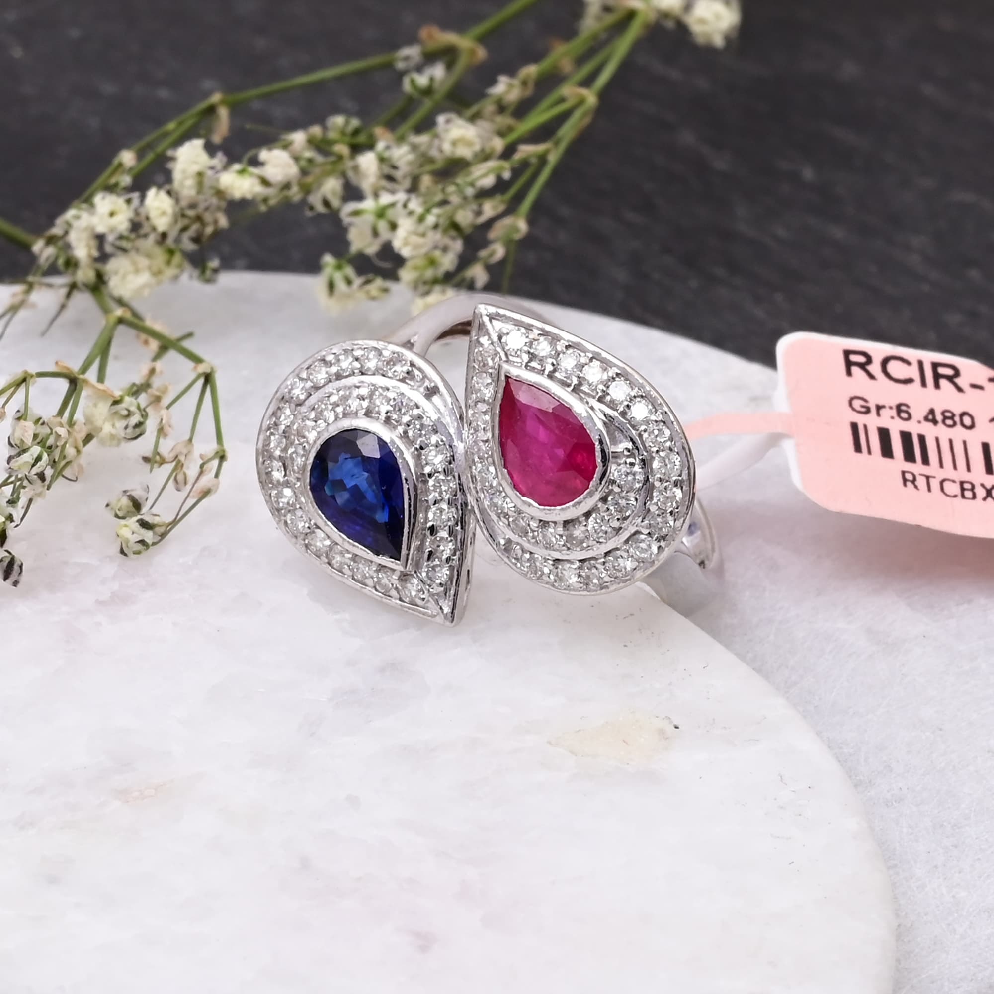 Harmony Ruby Sapphire Diamond Ring