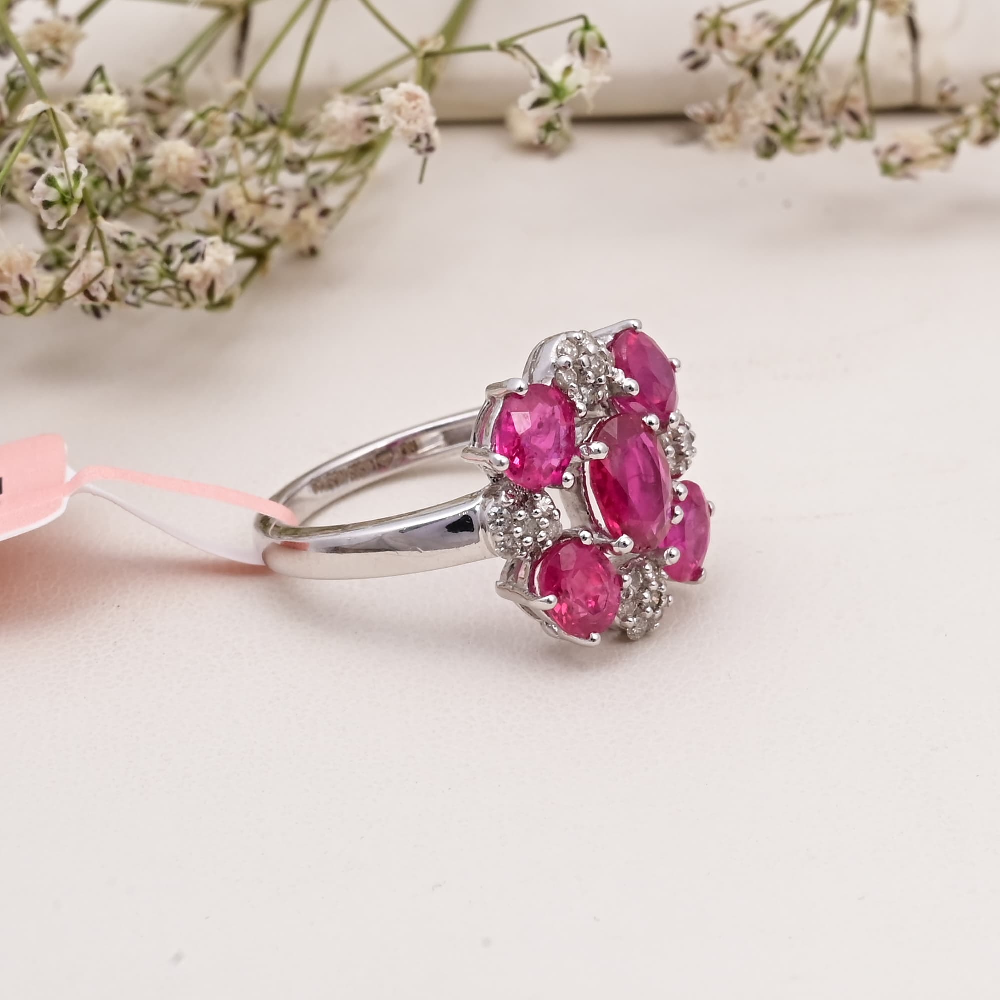 Ruby Blossom Diamond Ring alternate view