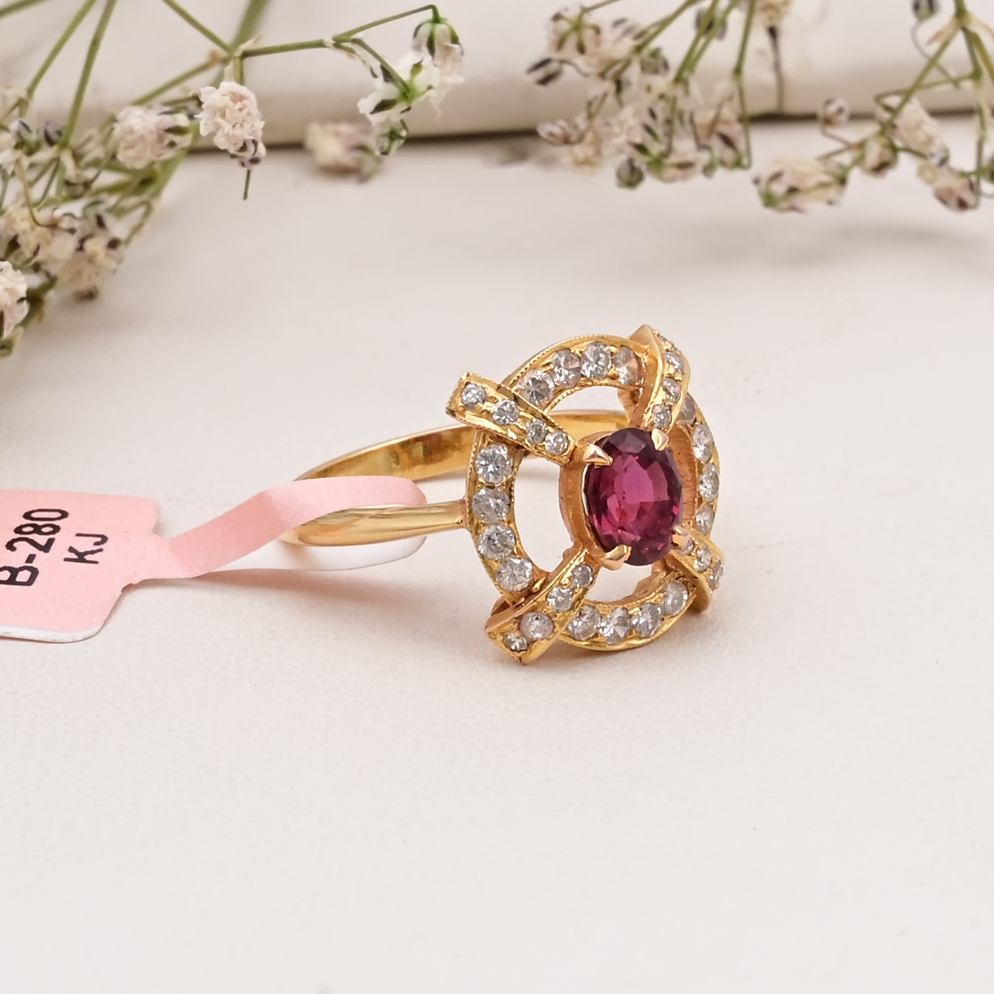 Ruby Eclipse Diamond Ring alternate view