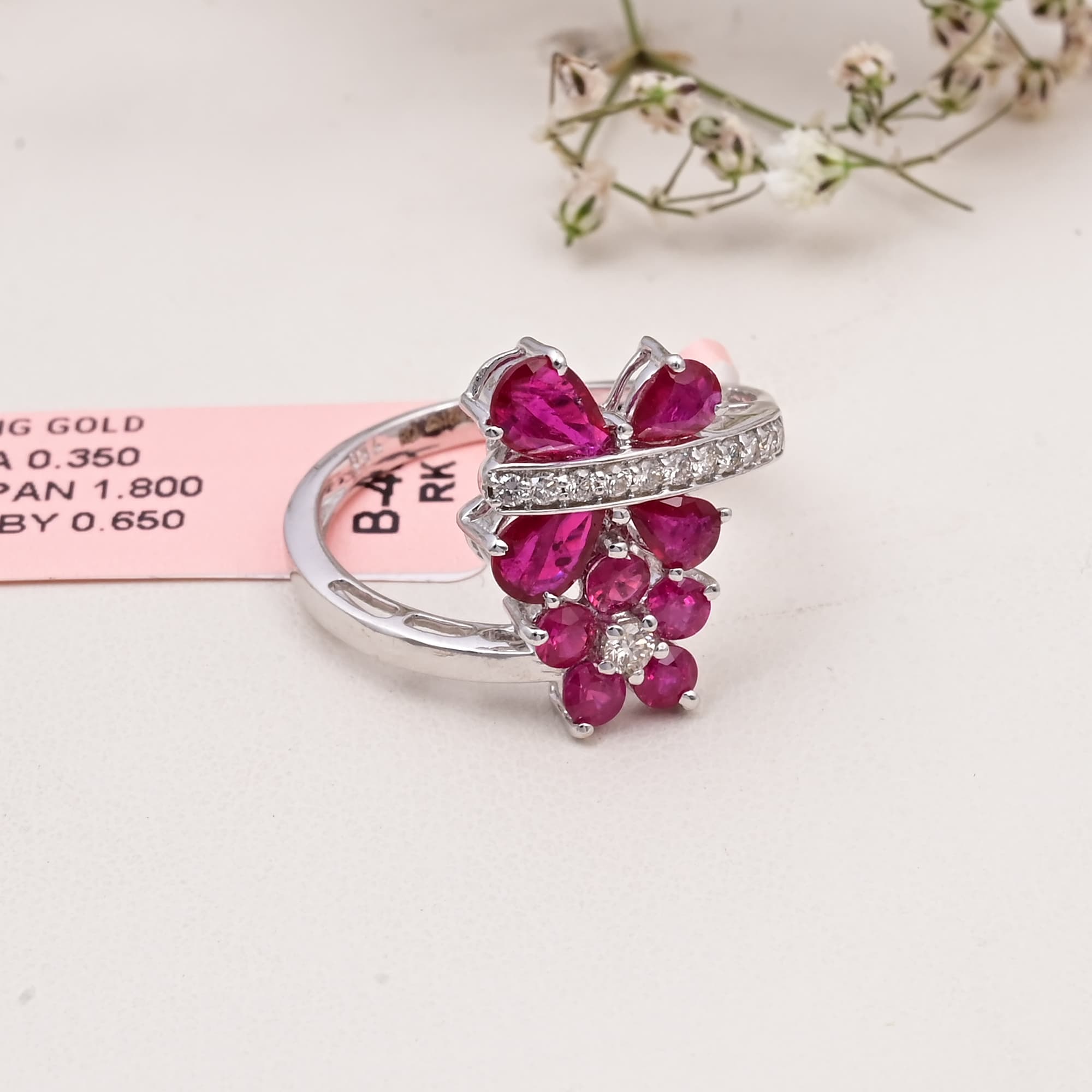 Ruby Vine Diamond Ring