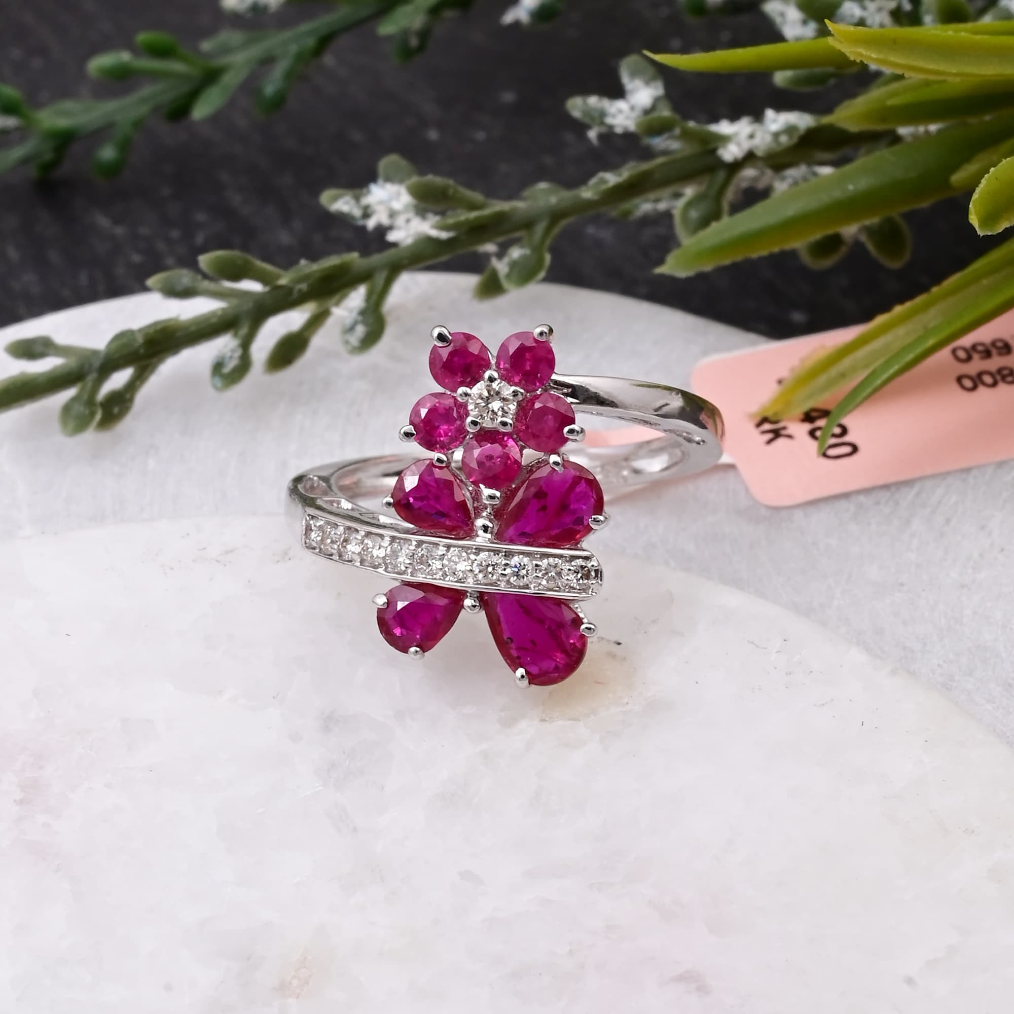 Ruby Vine Diamond Ring