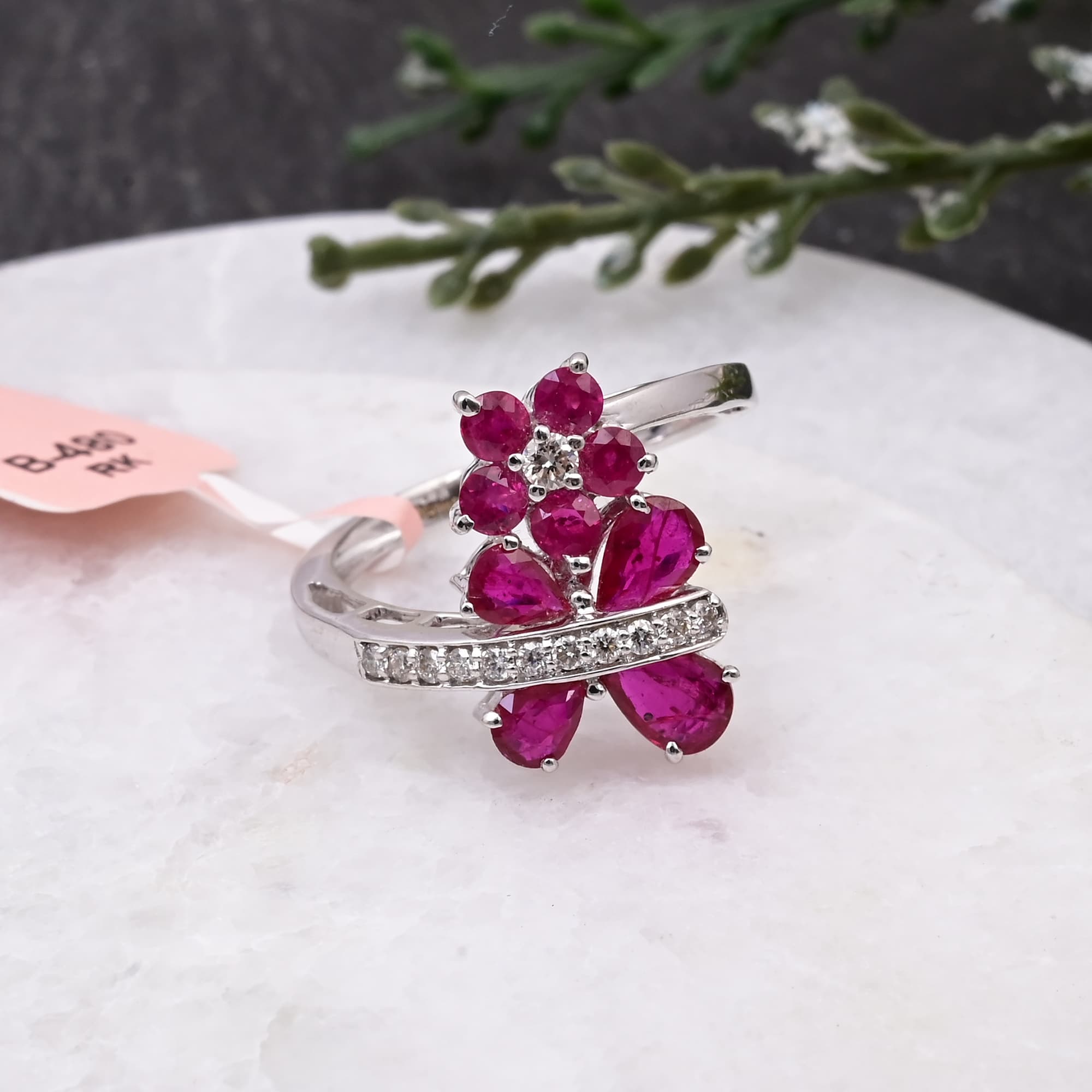 Ruby Vine Diamond Ring