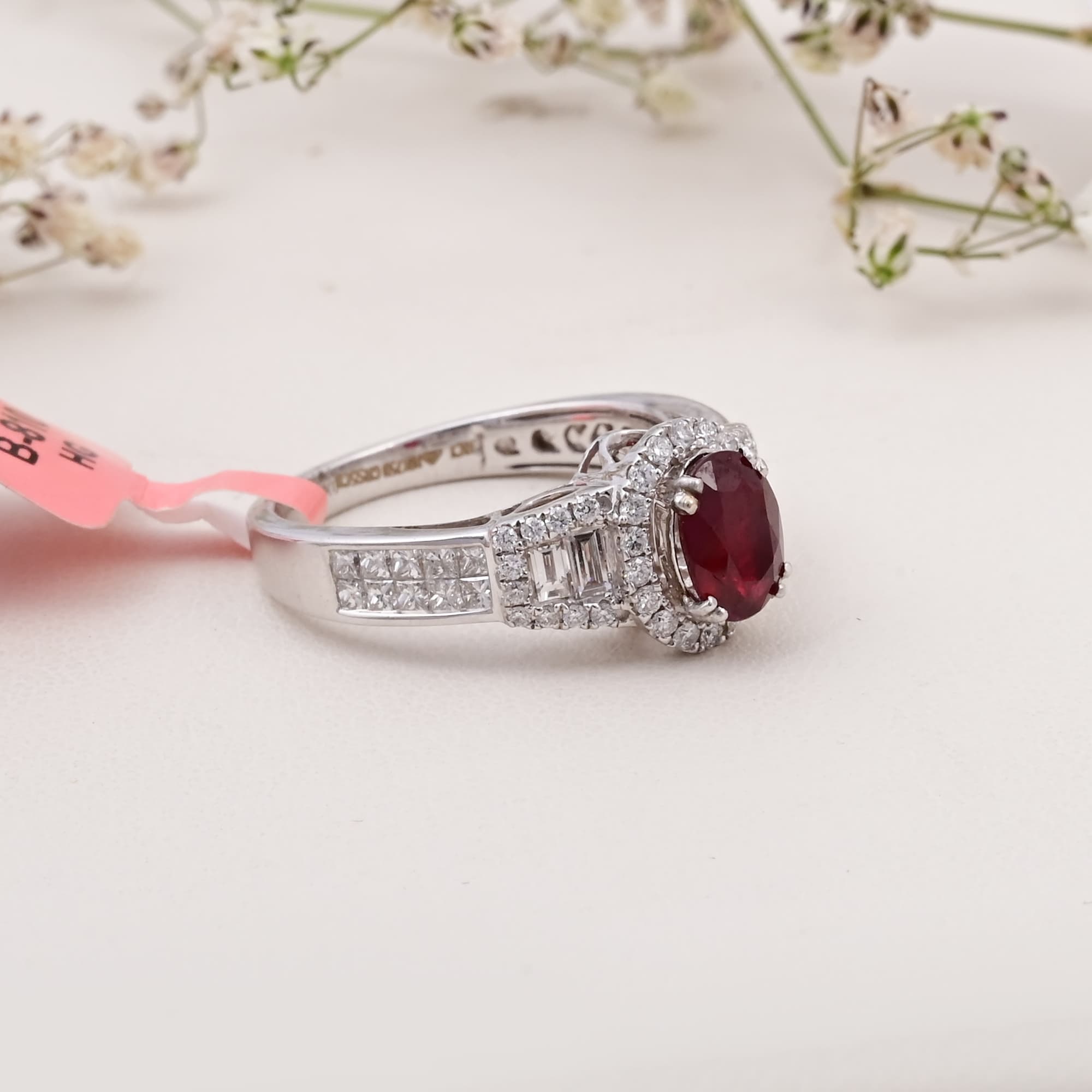 Regal Ruby Halo Ring alternate view