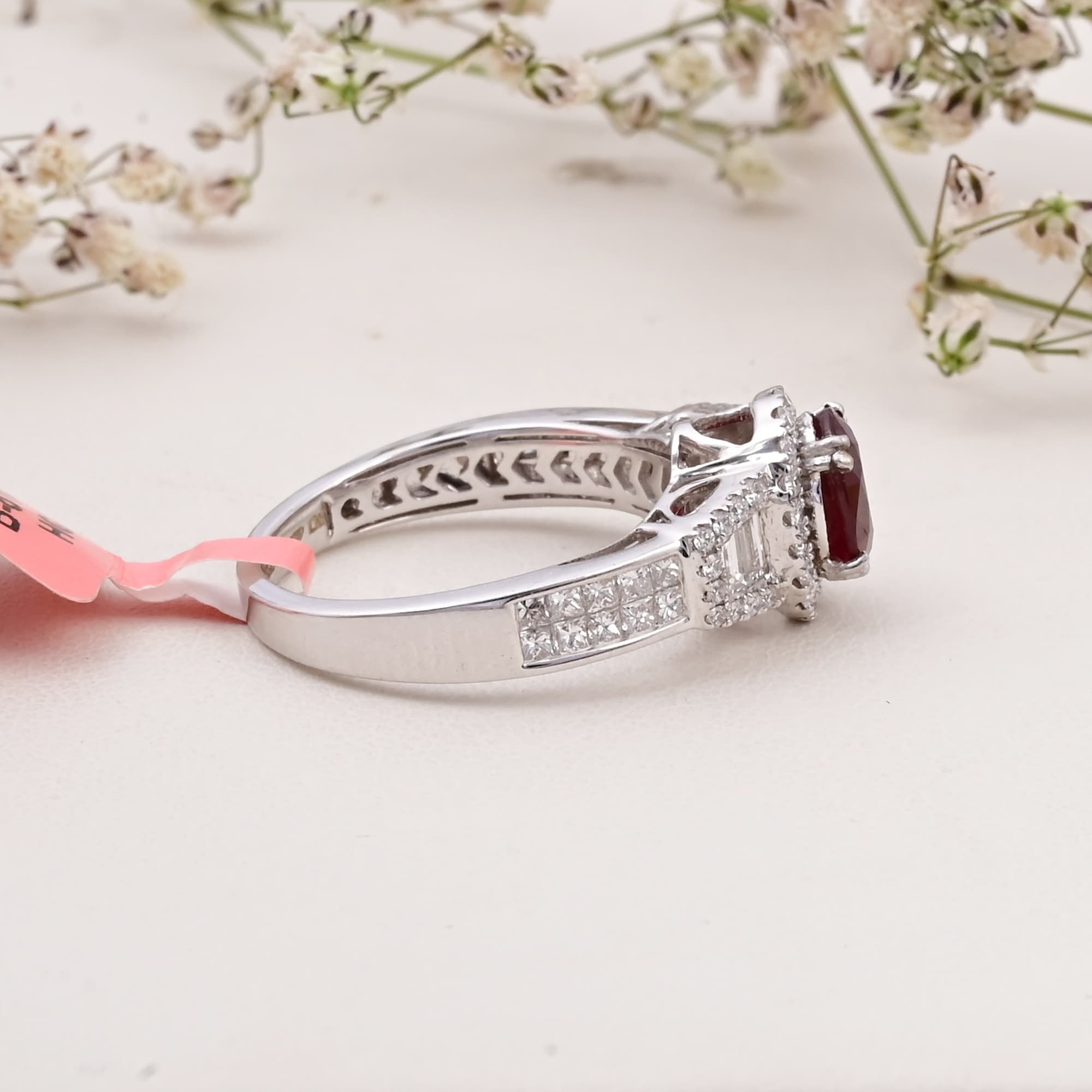 Regal Ruby Halo Ring