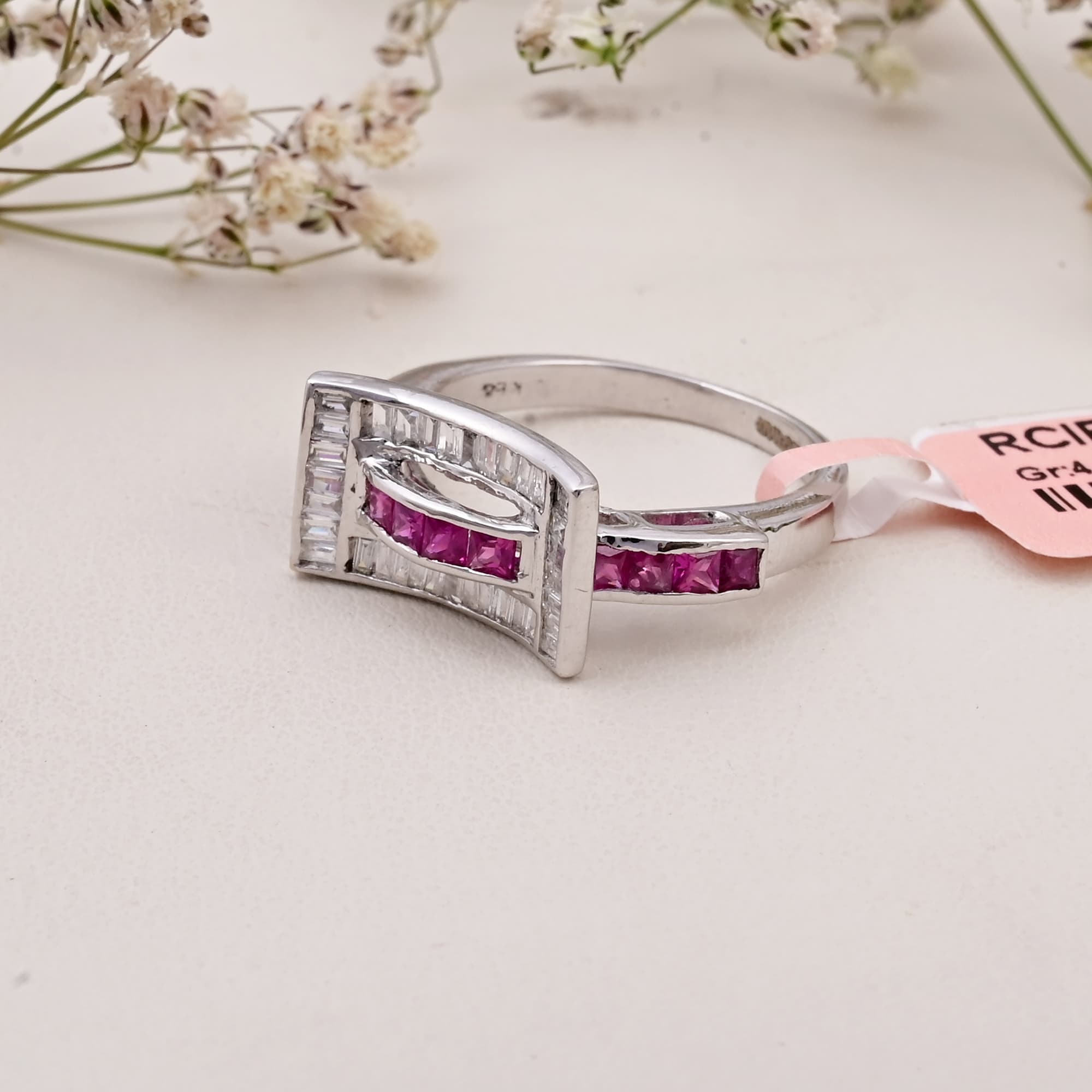 Art Deco Ruby Baguette Ring alternate view