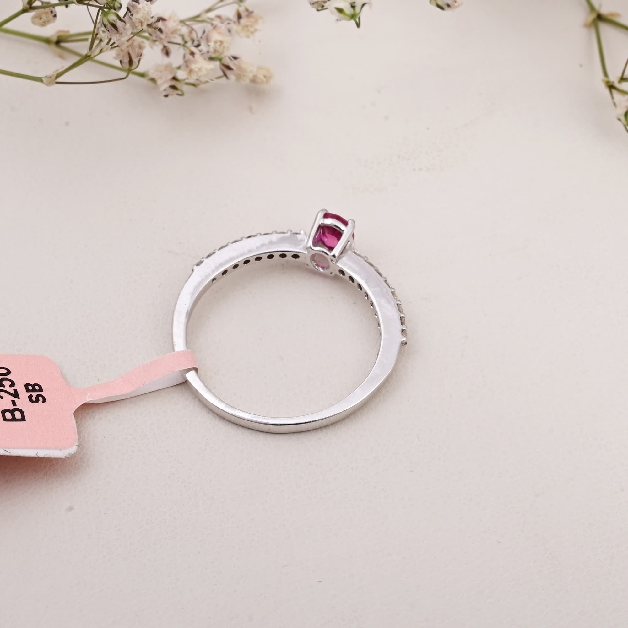 Classic Ruby Solitaire Ring