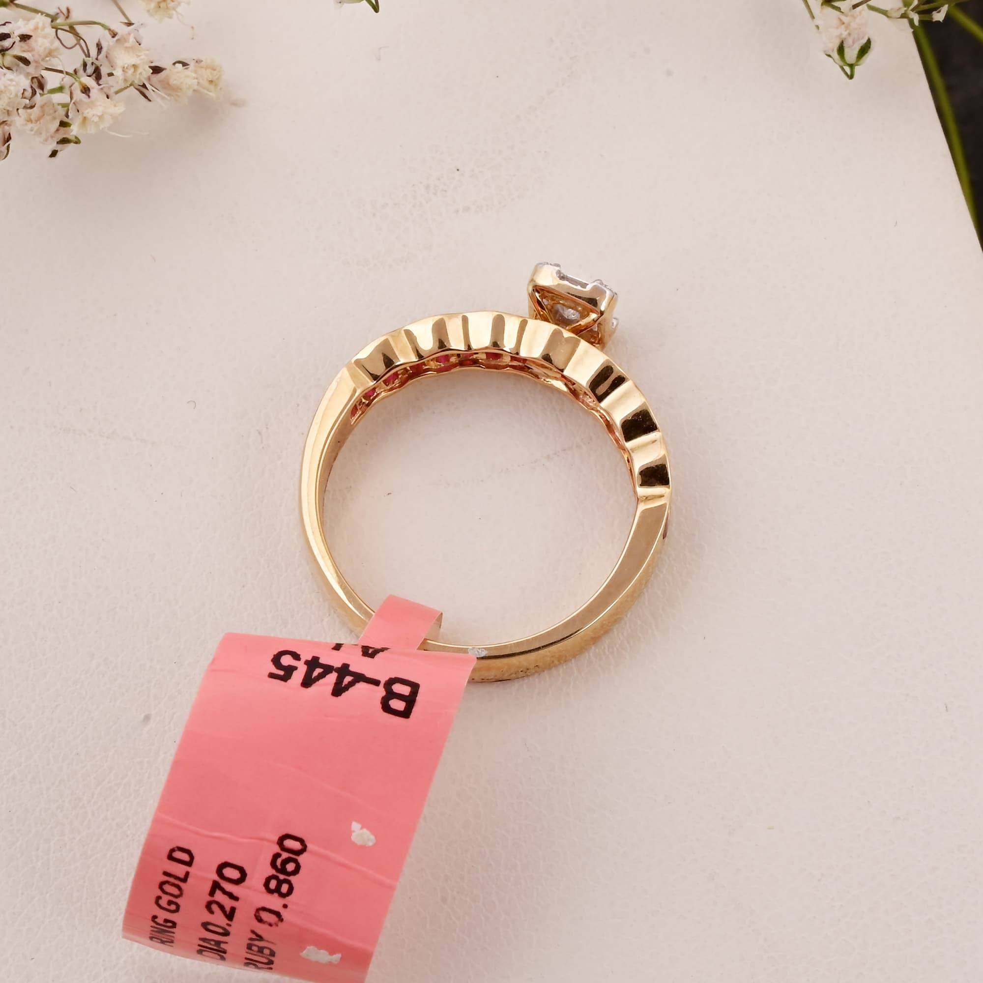 Art Deco Ruby Diamond Band Ring