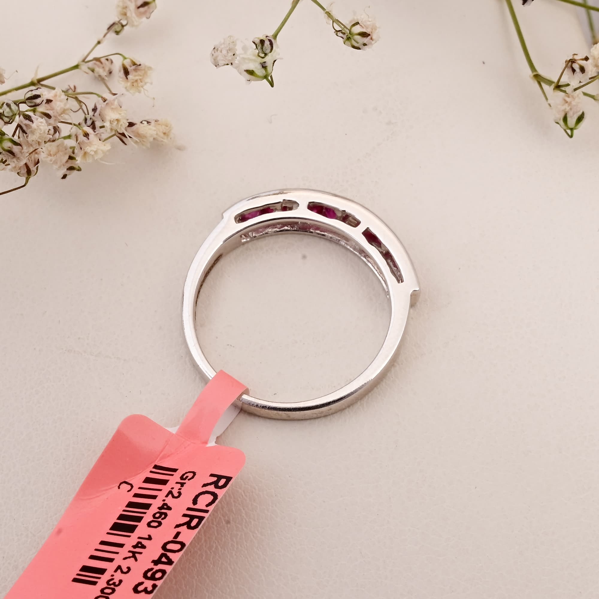 Ruby Channel Set Wedding Band
