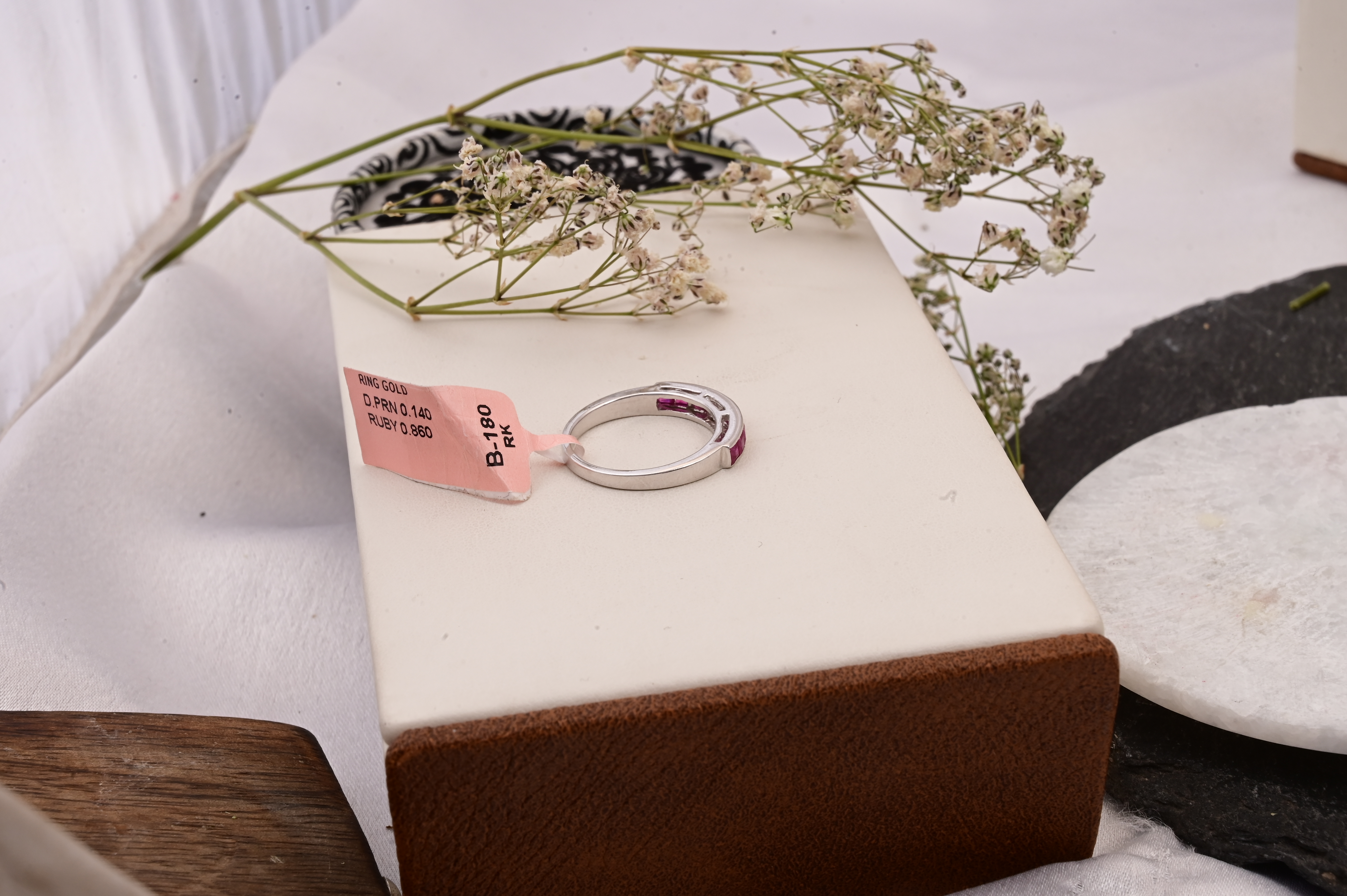 Ruby & Diamond Channel Band Ring