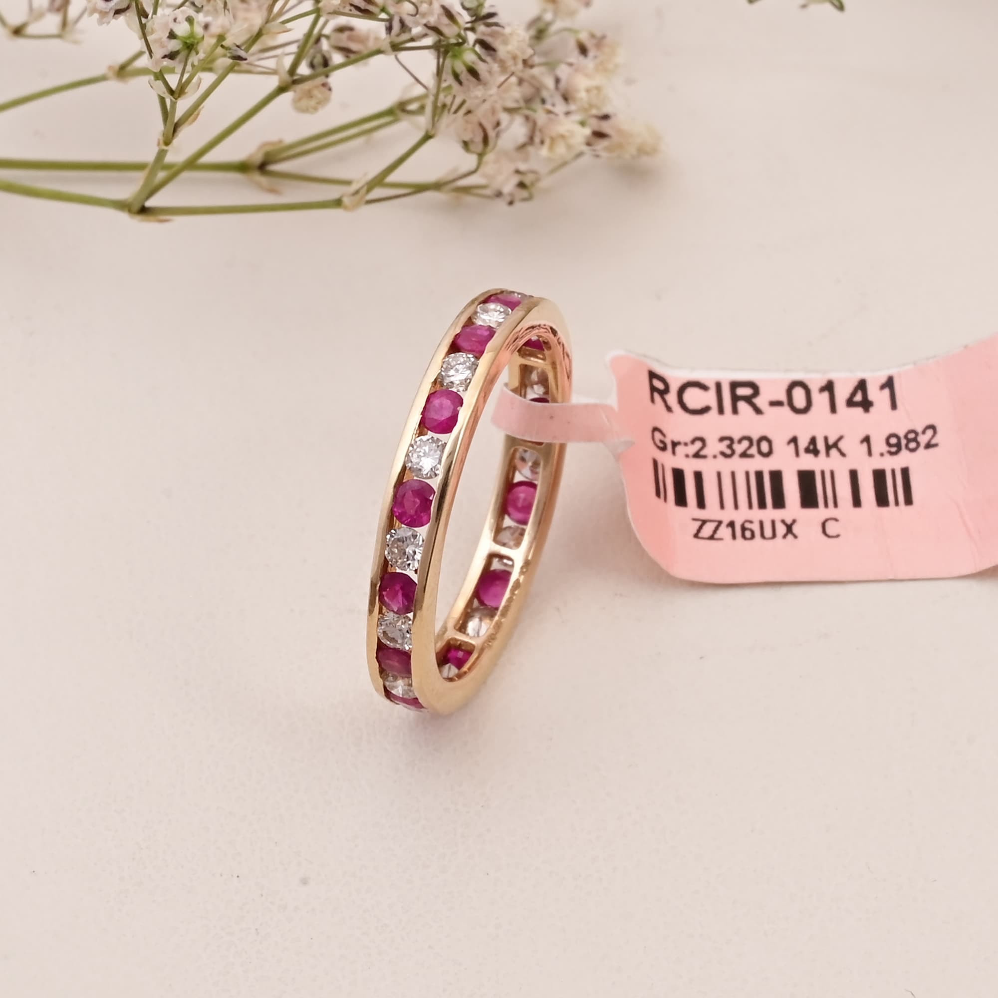 Ruby & Diamond Eternity Band