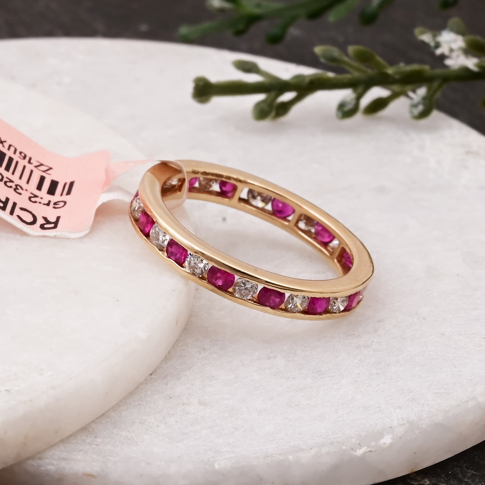 Ruby & Diamond Eternity Band