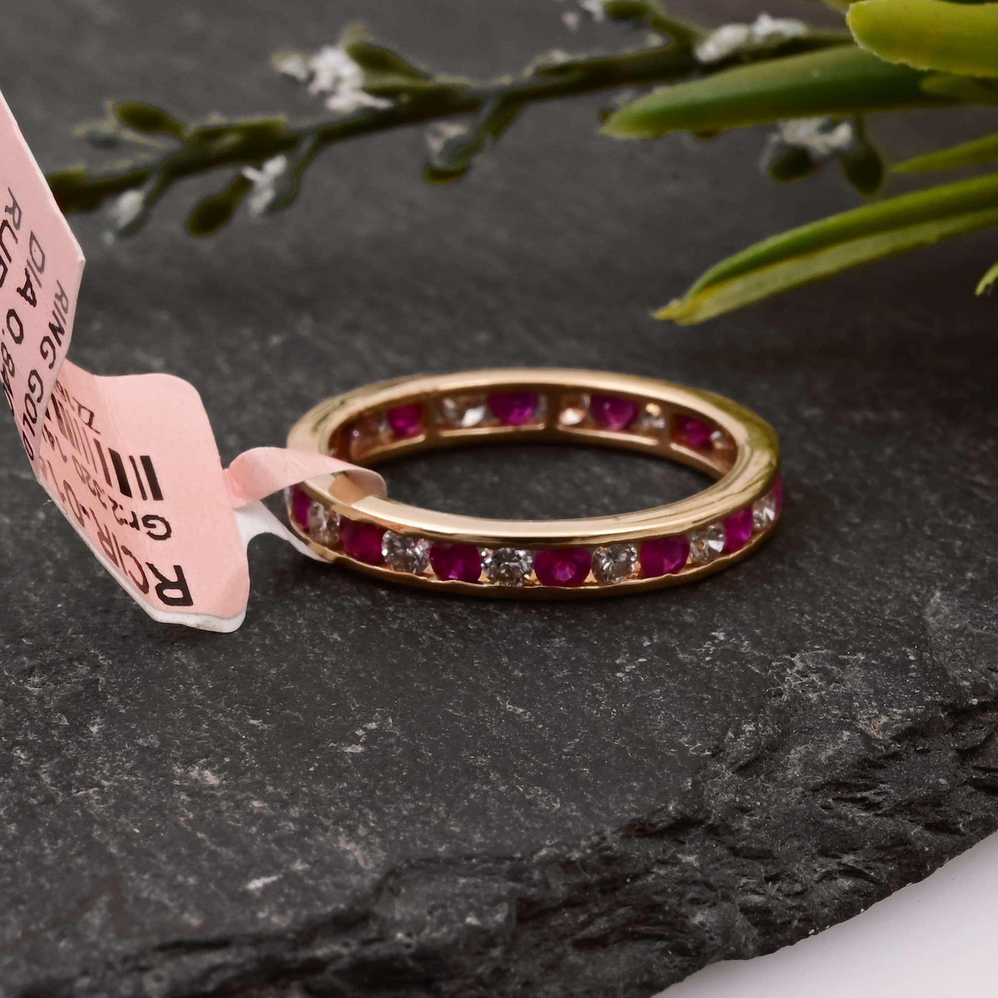 Ruby & Diamond Eternity Band