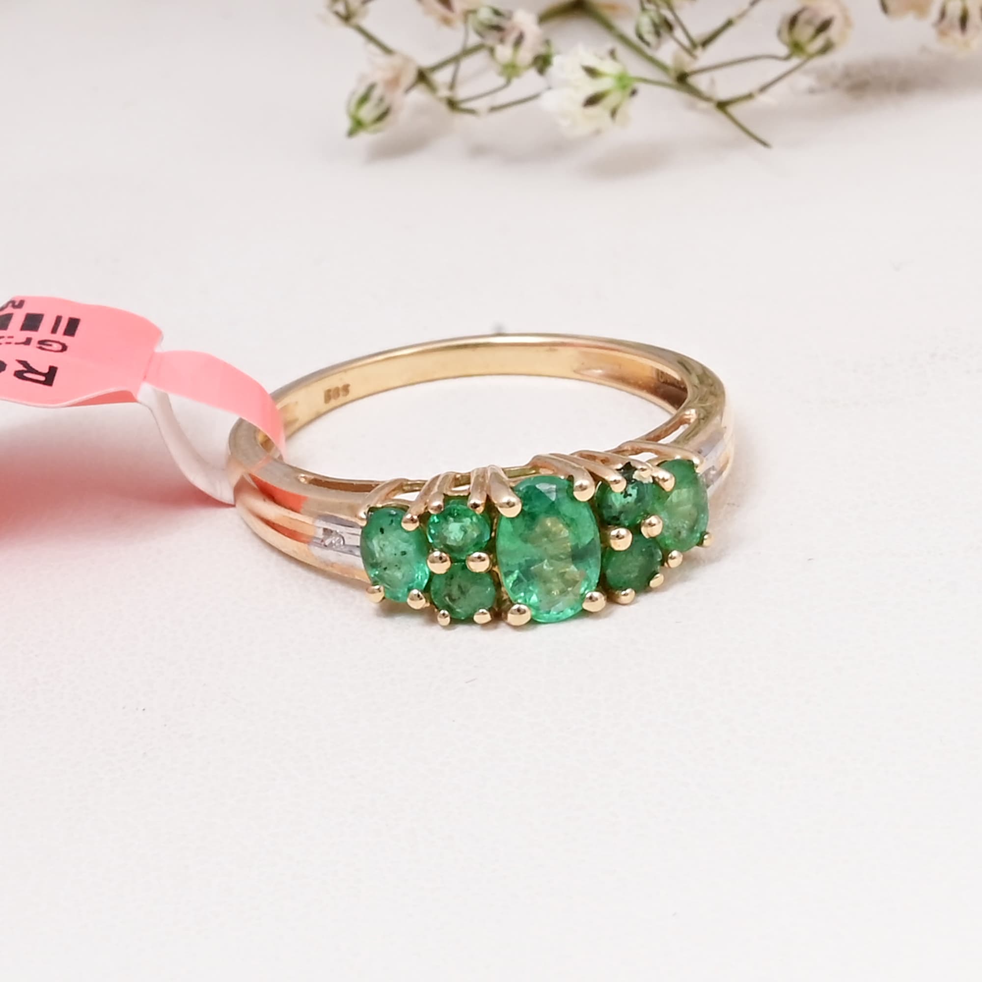 Emerald Harmony Five-Stone Ring