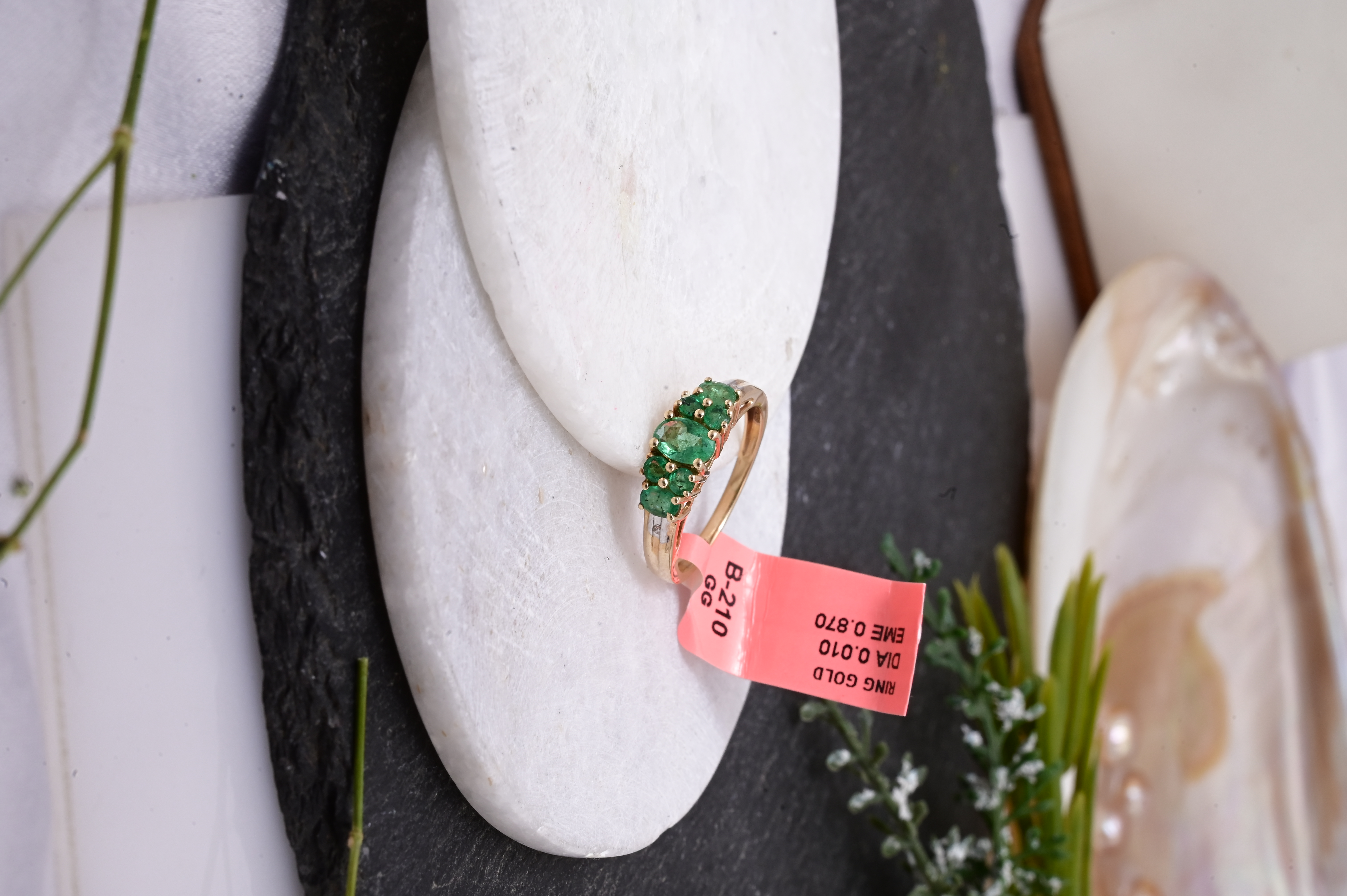 Emerald Harmony Five-Stone Ring