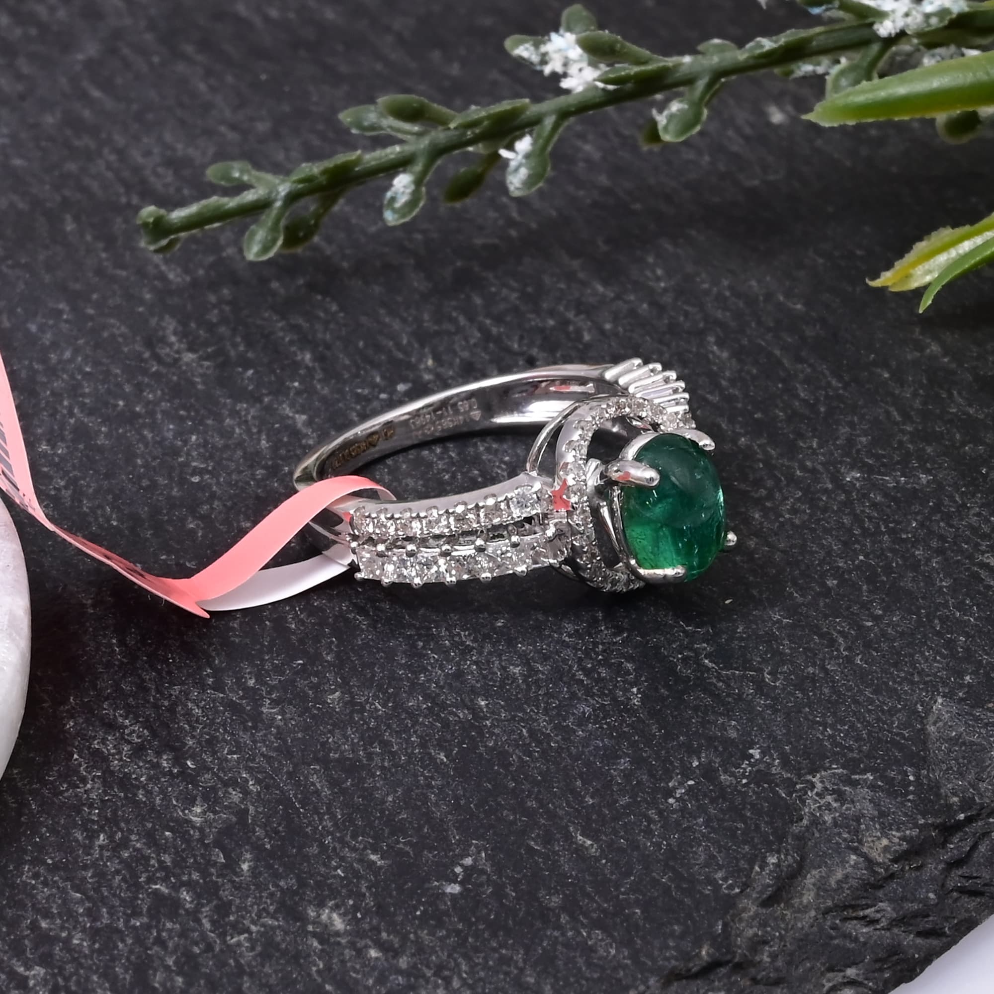 Emerald Infinity Halo Ring